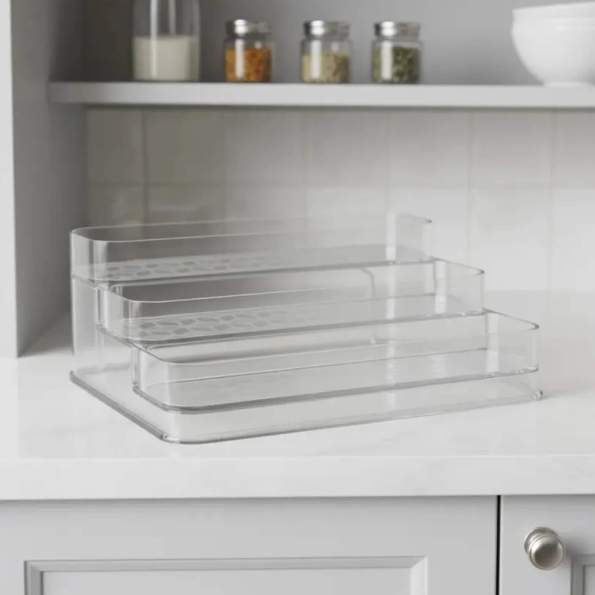 Organizador Multinível de Plástico Transparente UZ Utilidades - UZ452-TR