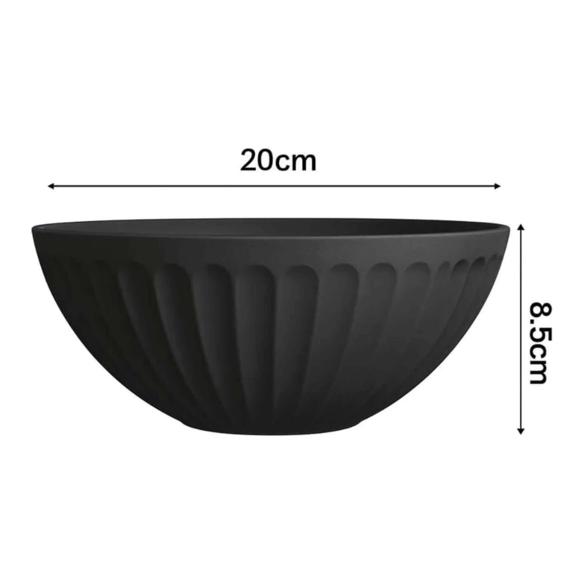 Saladeira de Plástico 1,5 Litros Preto 20x8,5cm UZ Utilidades - UZ455-PR