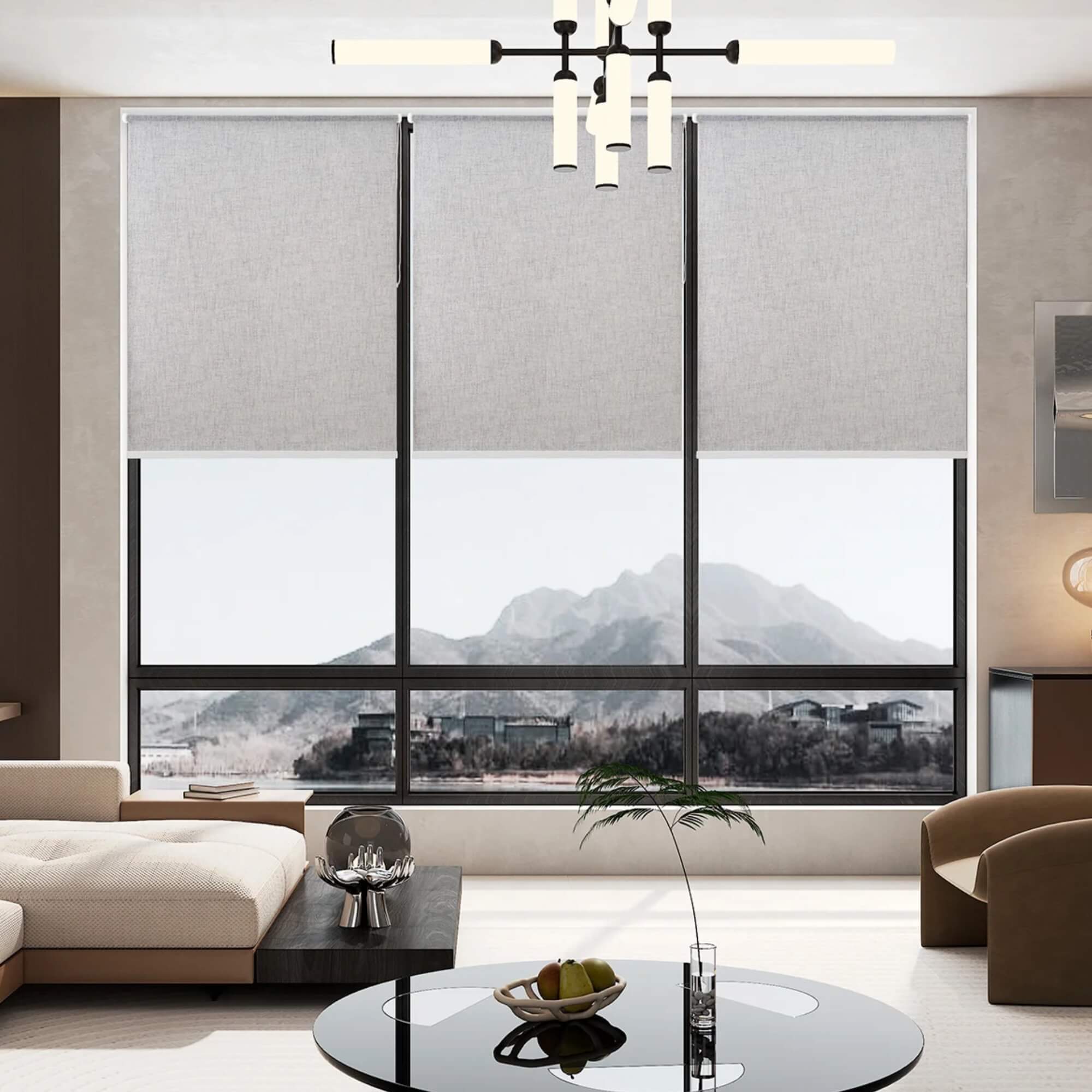 Persiana Bloom Corta Luz Cinza 160x160cm Conthey Evolux - N2306145