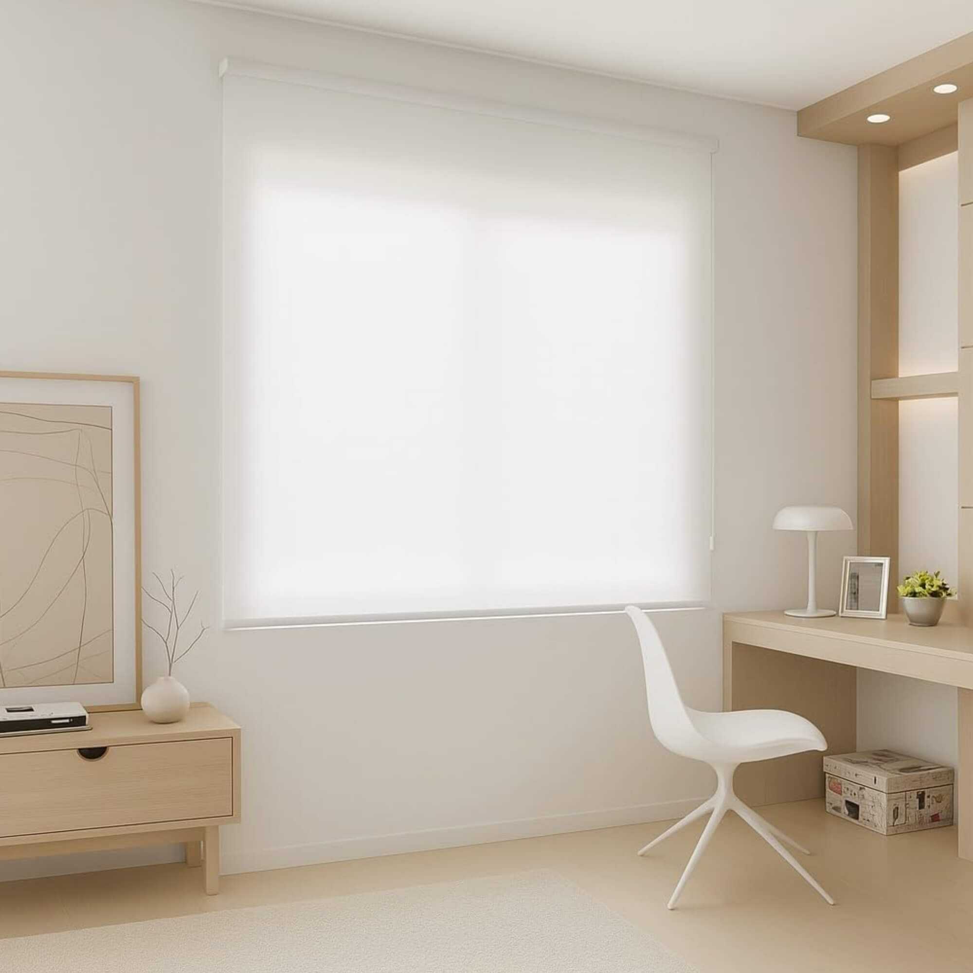 Persiana Bloom Corta Luz Off White 140x160cm Conthey Evolux - N2306148