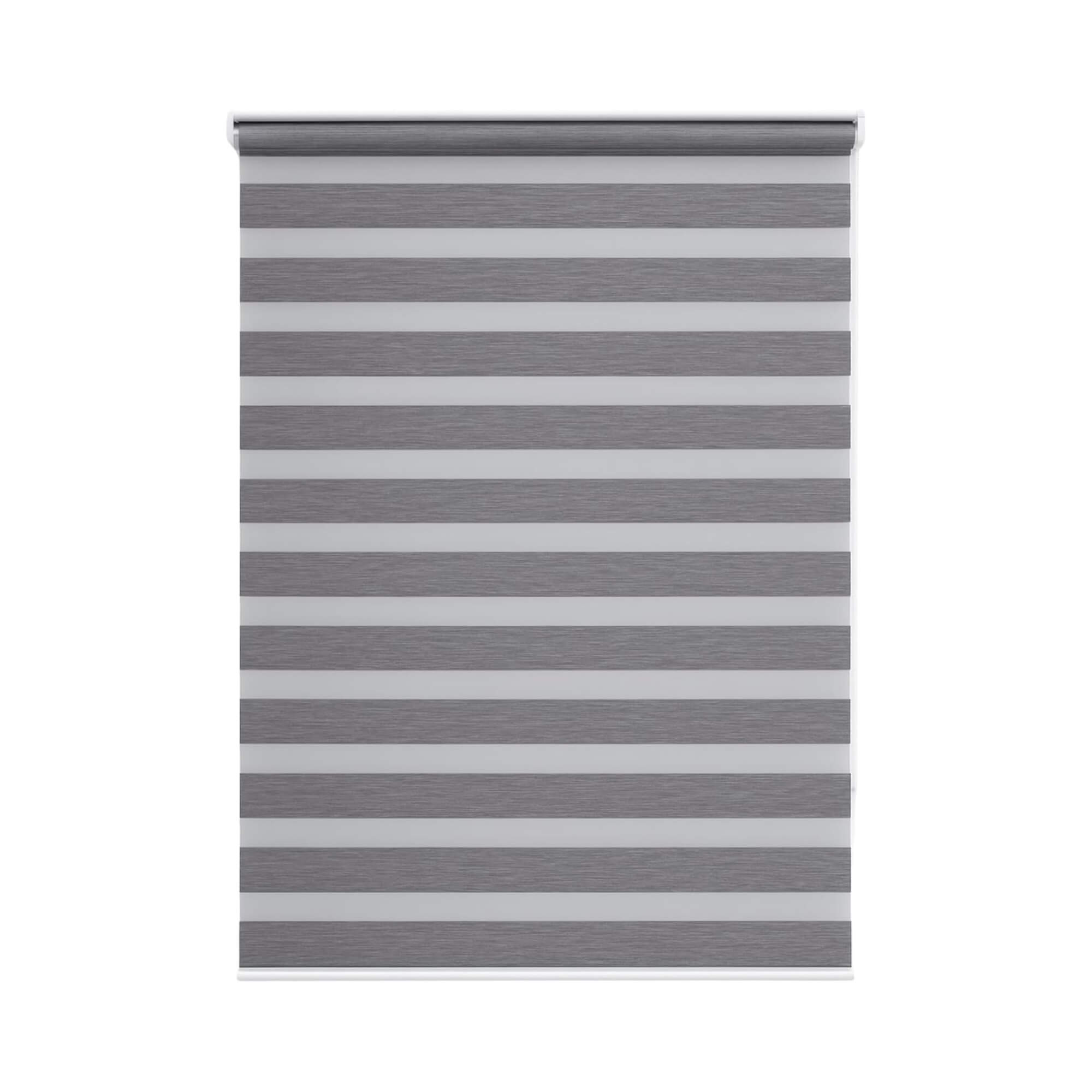 Persiana Zebra Rolo Dupla 120x160cm Grafite Linho Conthey Evolux - N2004461G