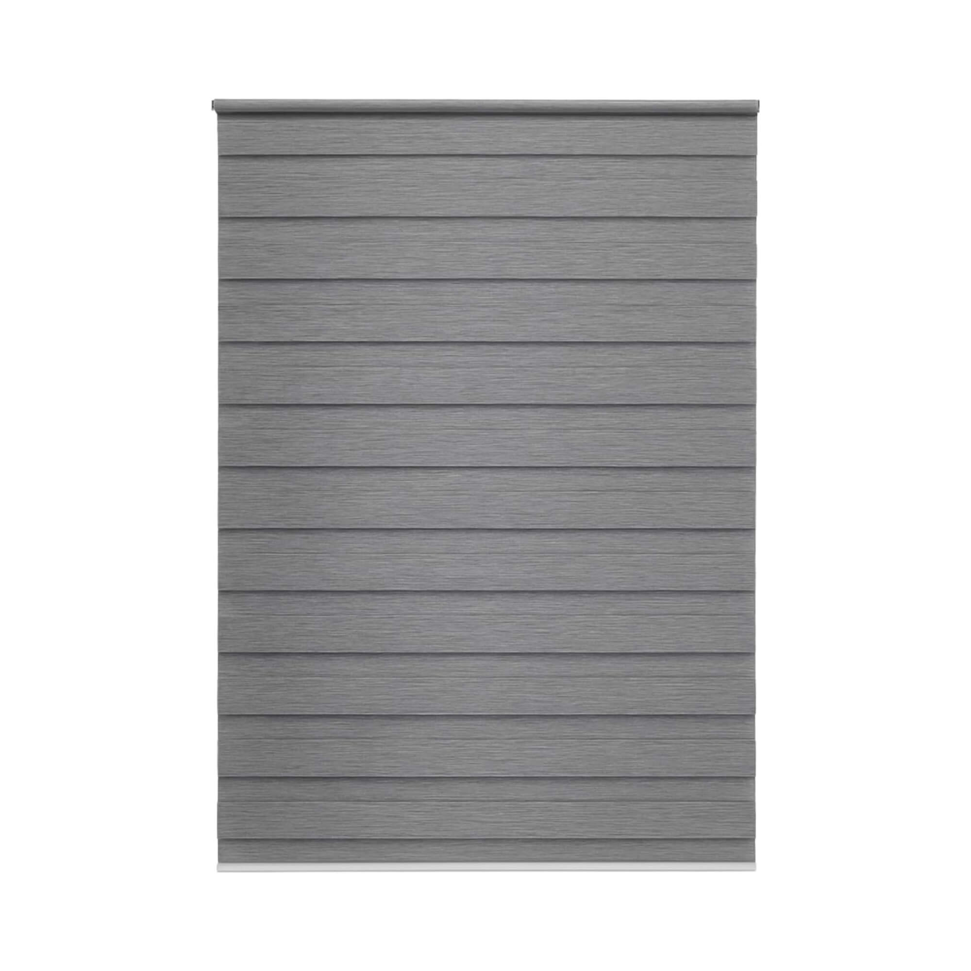 Persiana Zebra Rolo Dupla 120x160cm Grafite Linho Conthey Evolux - N2004461G