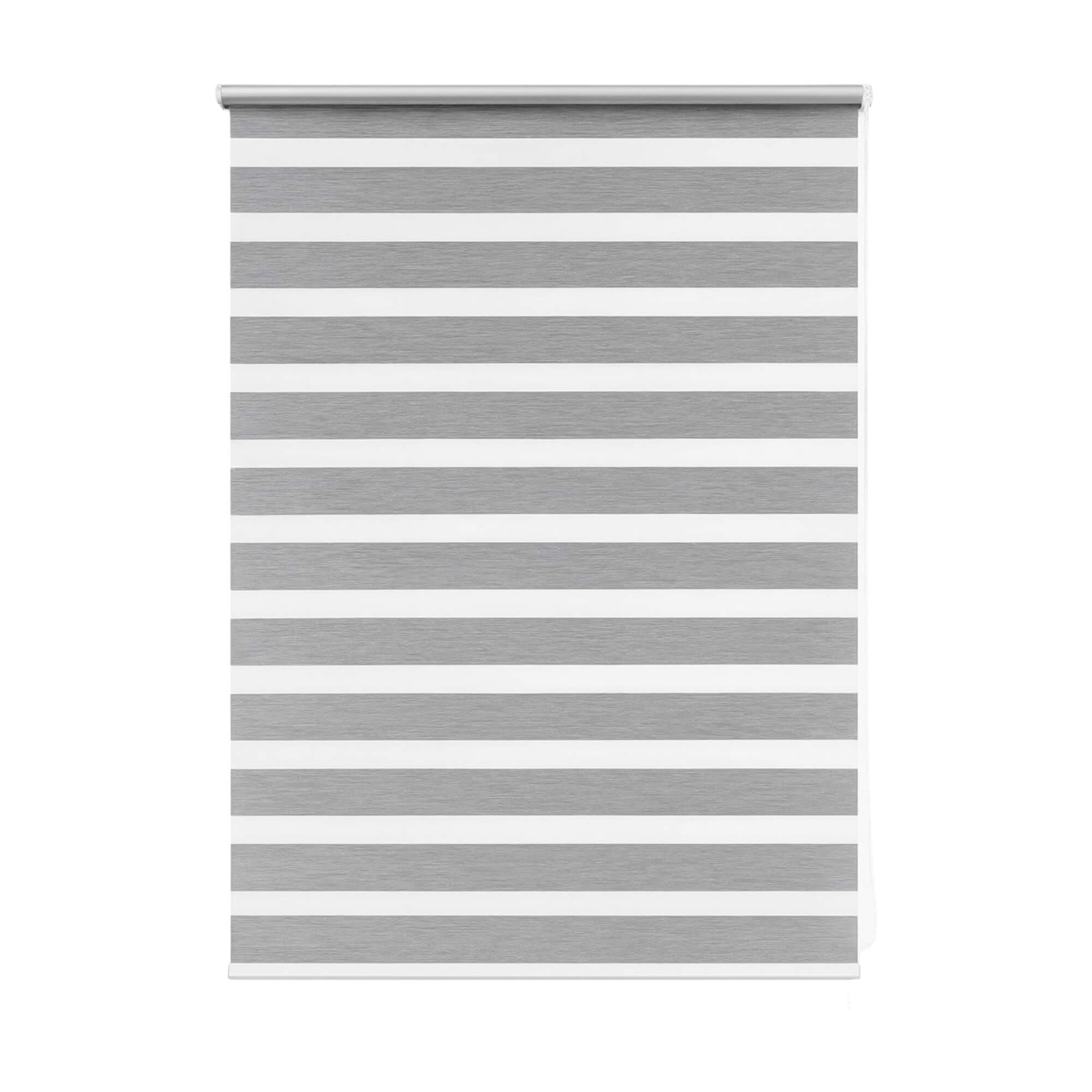 Persiana Zebra Rolo Dupla 120x160cm Cinza Linho Conthey Evolux - N2004461F
