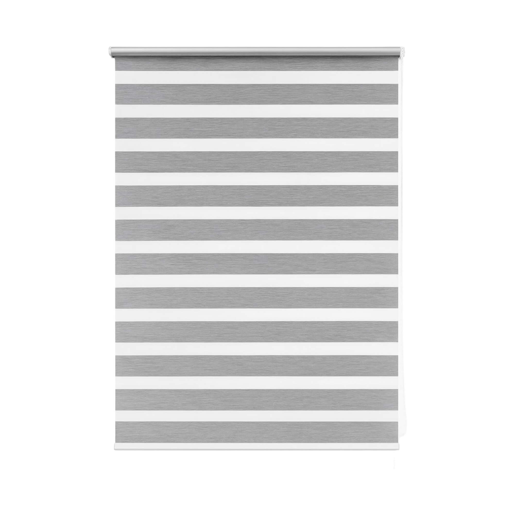 Persiana Zebra Rolo Dupla 140x160cm Cinza Linho Conthey Evolux - N2004462F