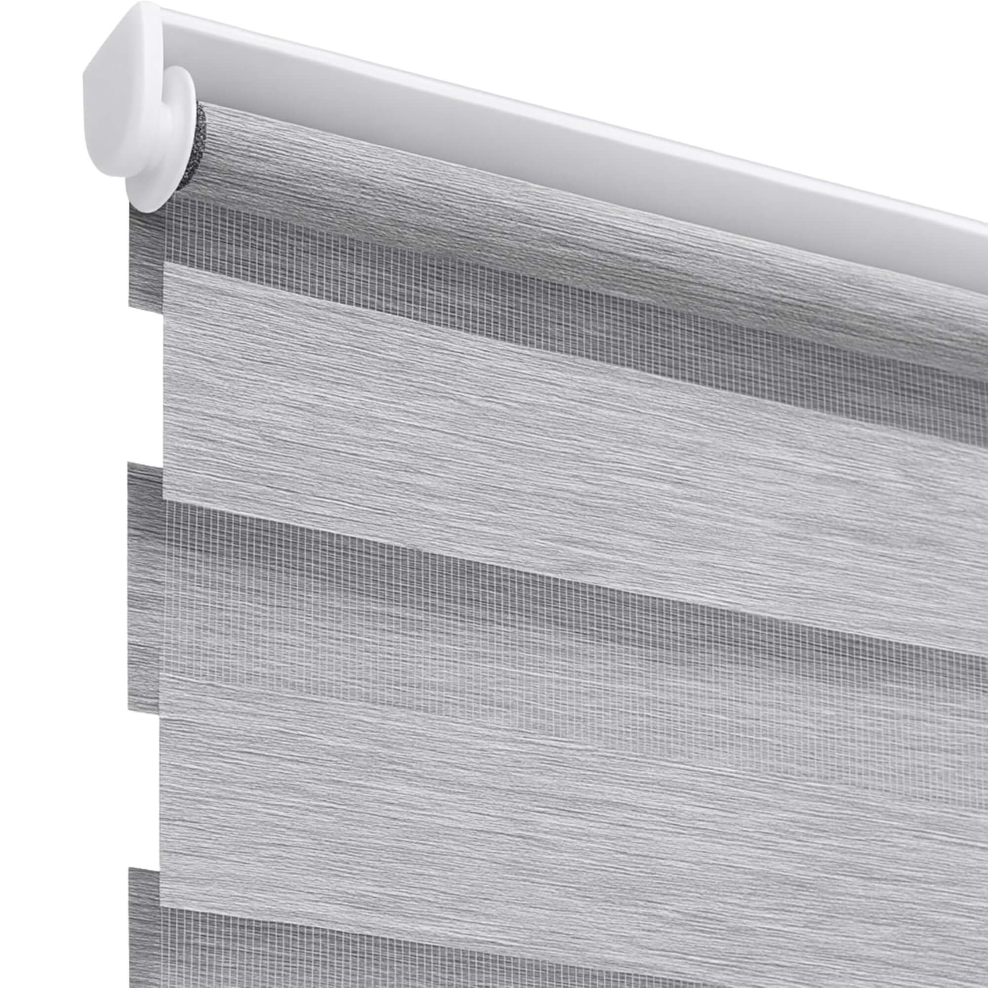 Persiana Zebra Rolo Dupla 140x160cm Cinza Linho Conthey Evolux - N2004462F