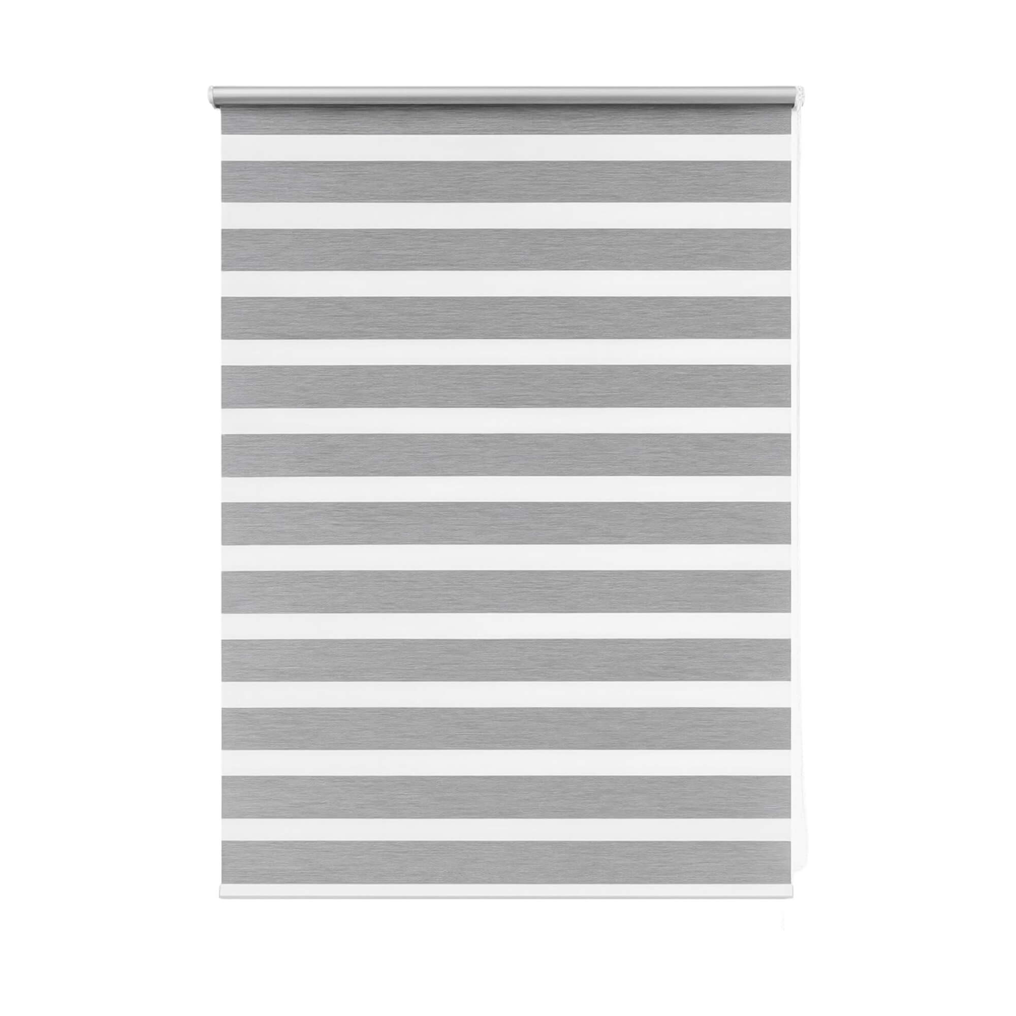 Persiana Rolo Dupla Zebra 160x160cm Cinza Linho Conthey Evolux - N2004463F