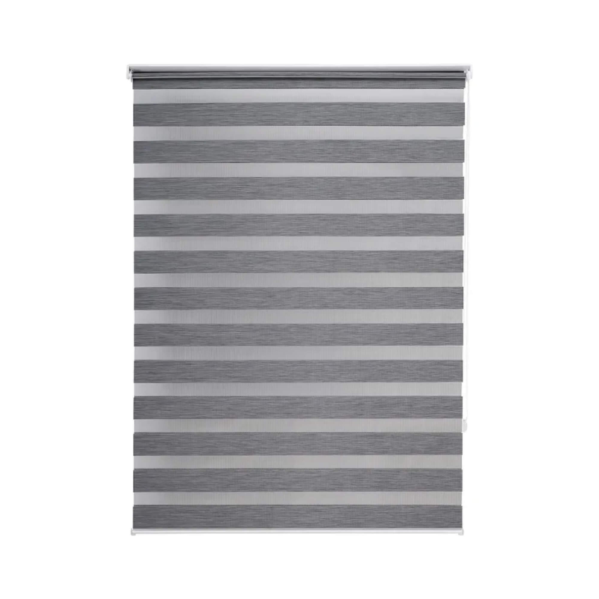 Persiana Rolo Zebra Dupla 160x160cm Grafite Linho Conthey Evolux - N2004463G