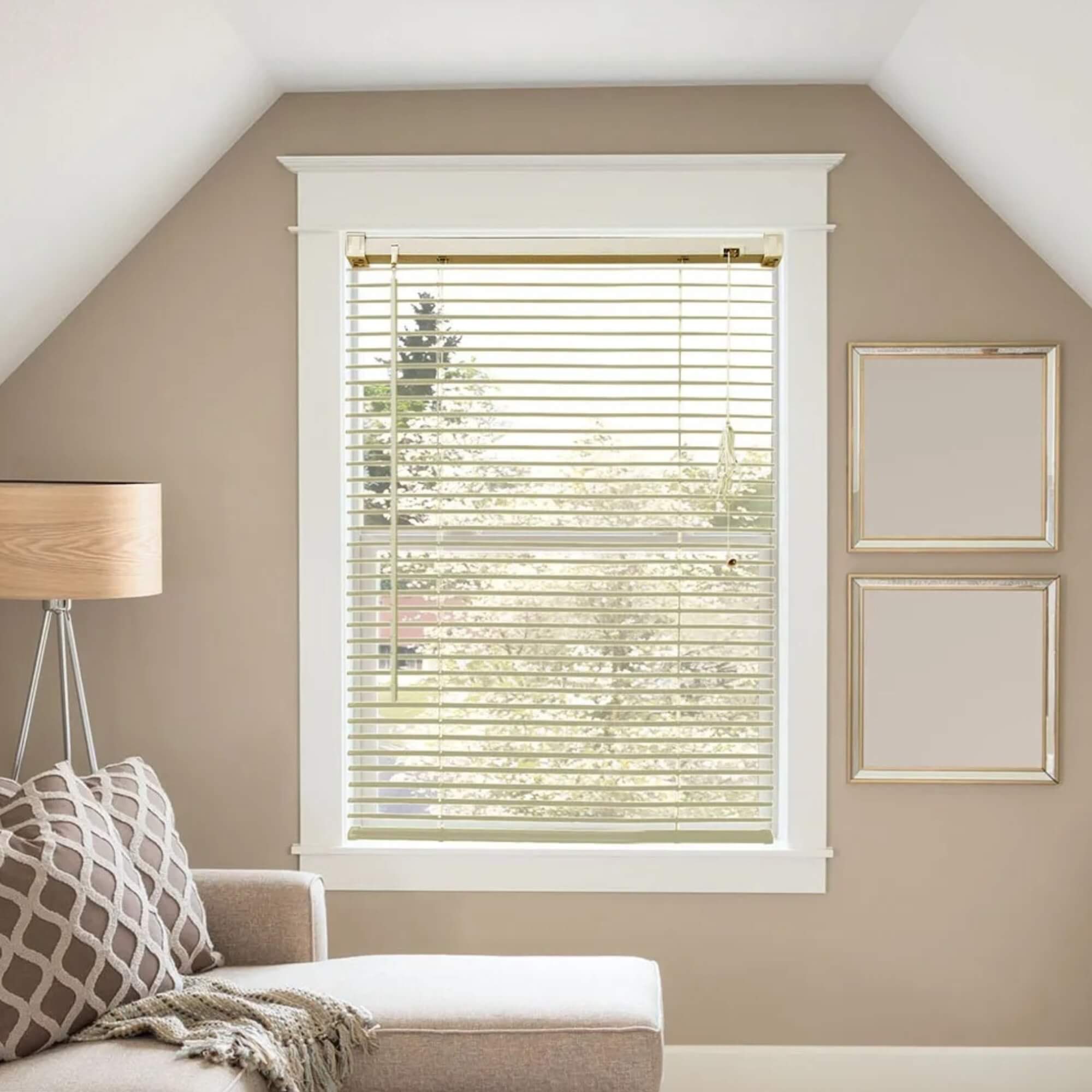 Persiana Horizontal PVC Premier 25mm 180x160cm cor Bege Conthey Evolux - D141169B