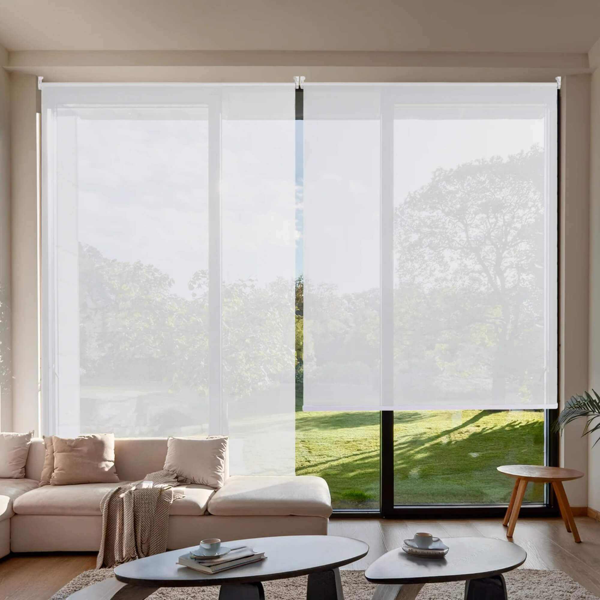 Persiana Rolô Solar Screen 120x220cm cor Branca Conthey Evolux - D152214A