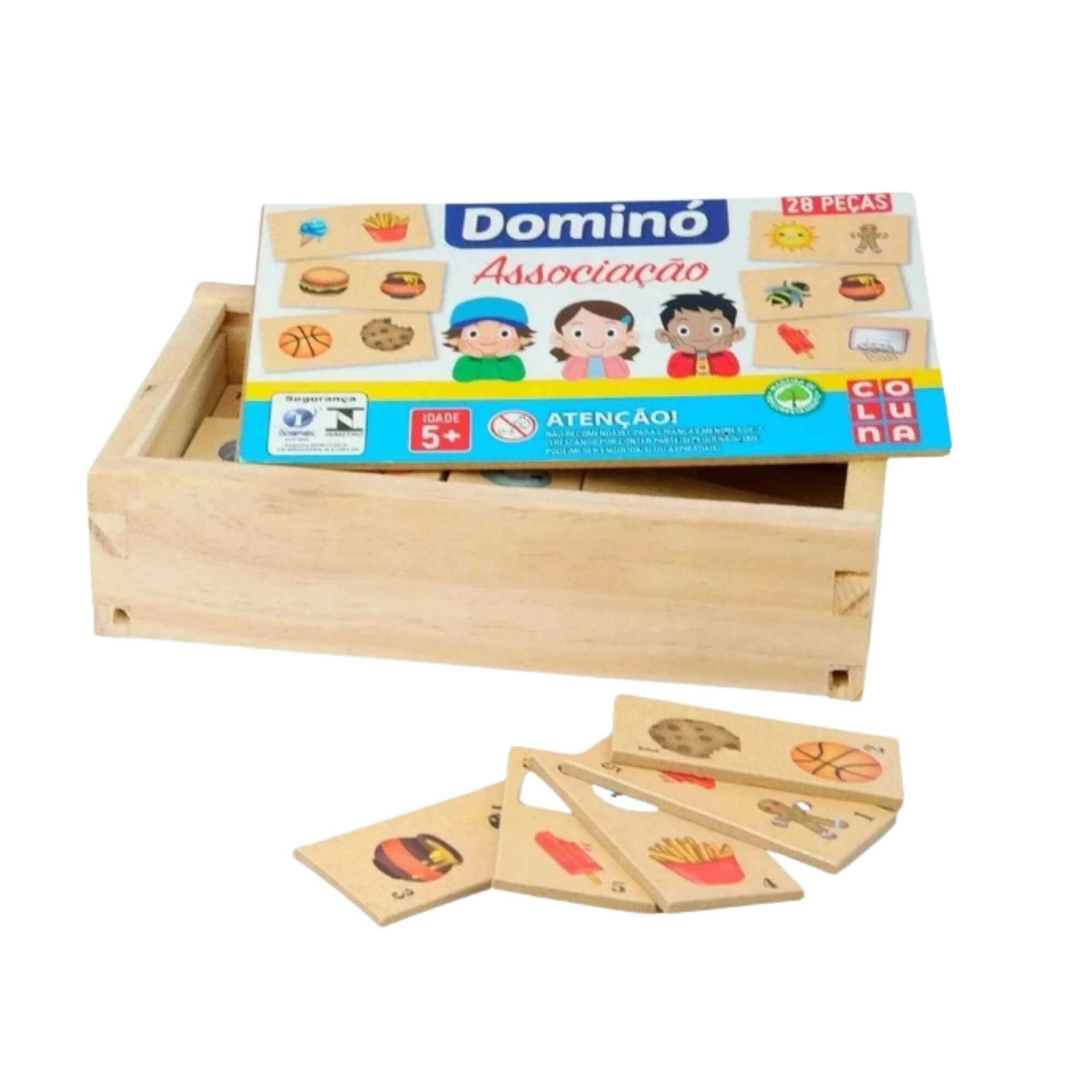 Jogo de Dominó Infantil Educativo Associação de Ideias 28 Peças Pais e Filhos - 790706