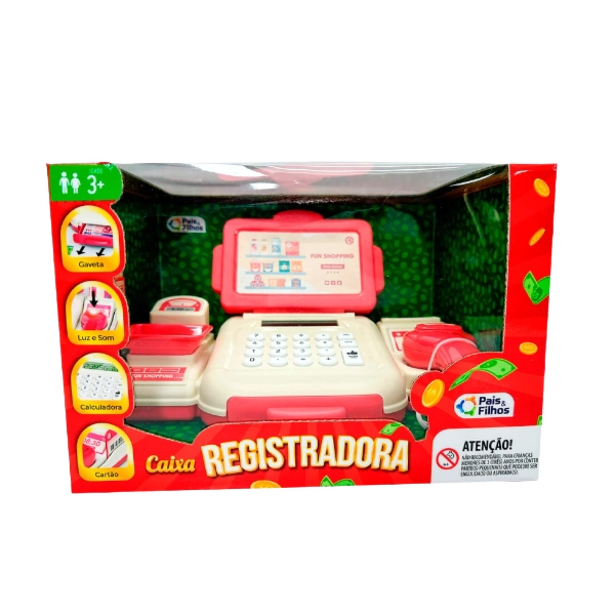 Brinquedo Caixa Registradora Faz de Conta Pais e Filhos - 793022