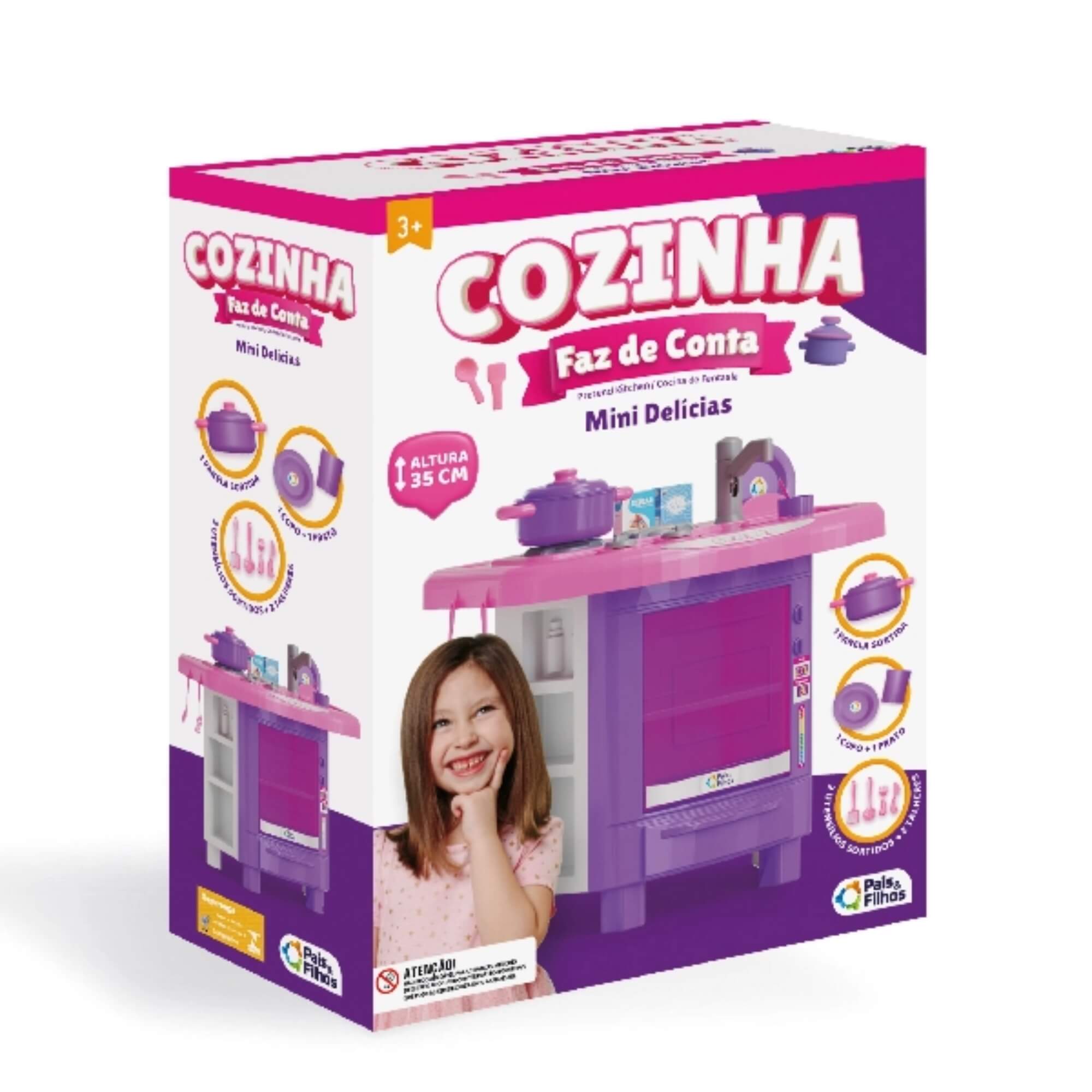 Brinquedo Cozinha Faz de Conta Mini Delícias Pais e Filhos - 793041