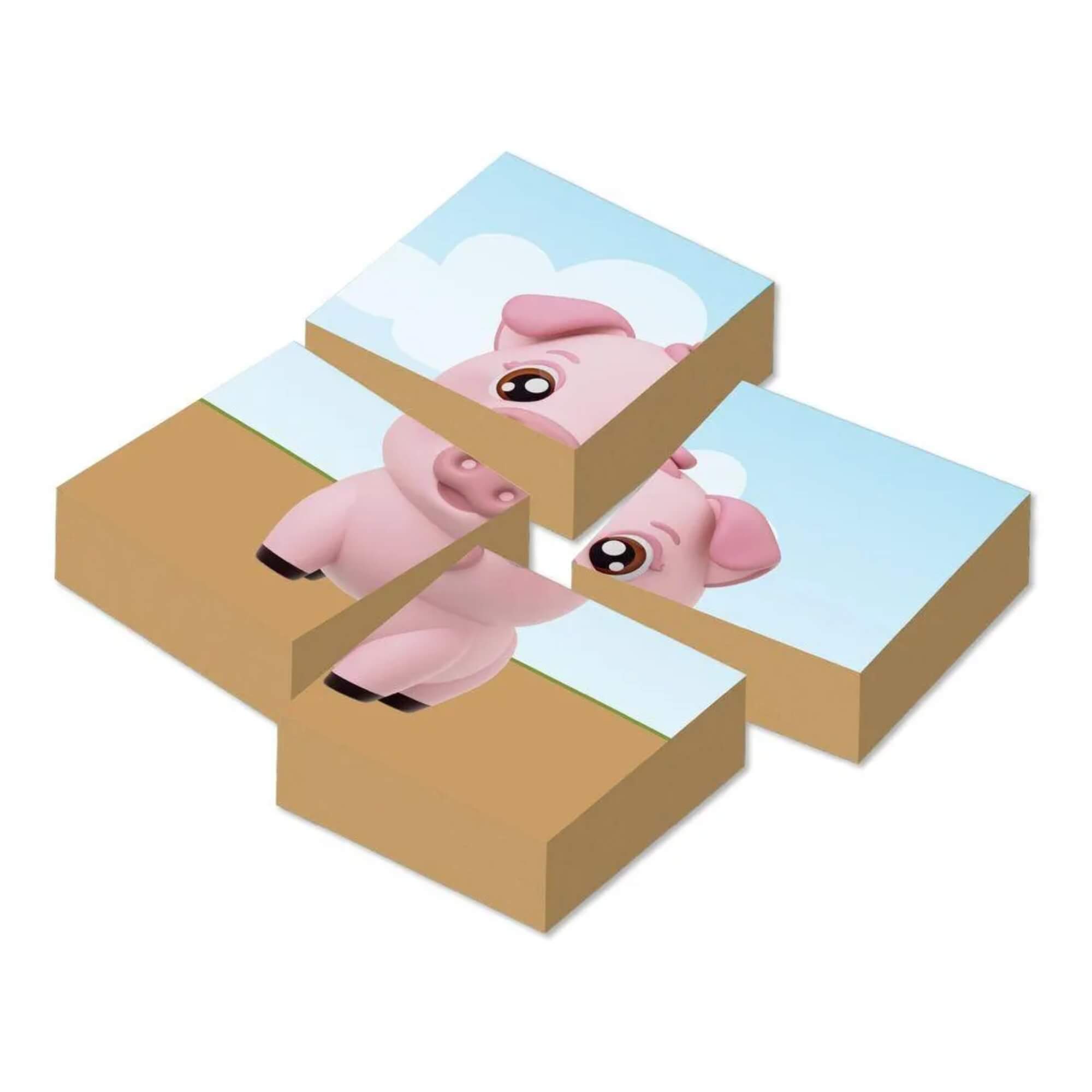 Meu Primeiro Quebra-Cabeça Fazendinha 20 Peças Pais e Filhos - 793042