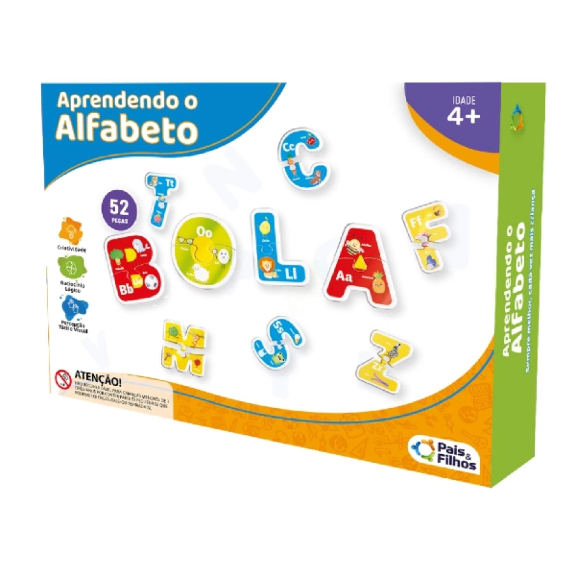 Jogo Educativo Infantil Aprendendo o Alfabeto Pais e Filhos - 793049