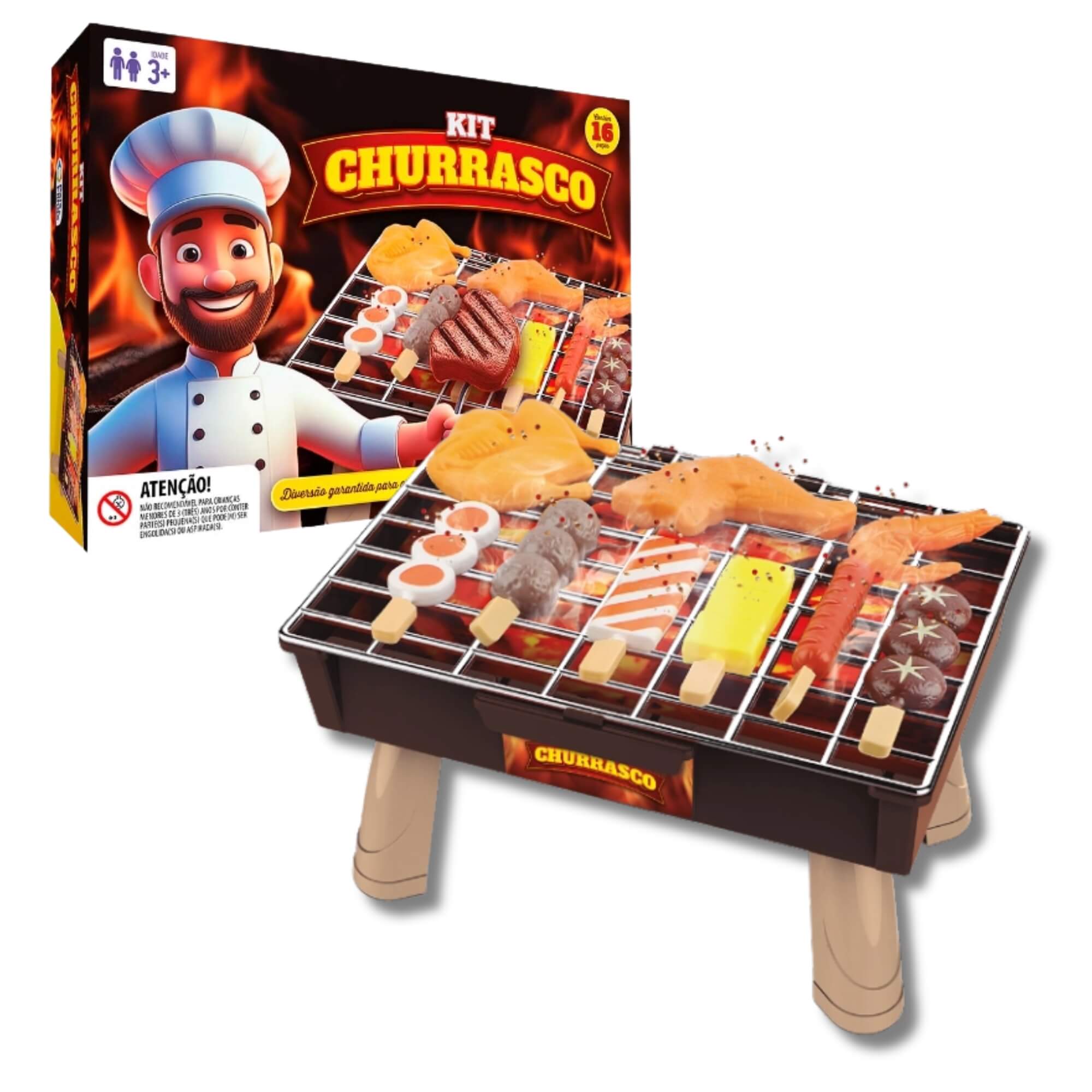 Brinquedo Kit Churrasco com Acessórios +3 Anos Pais e Filhos - 793303