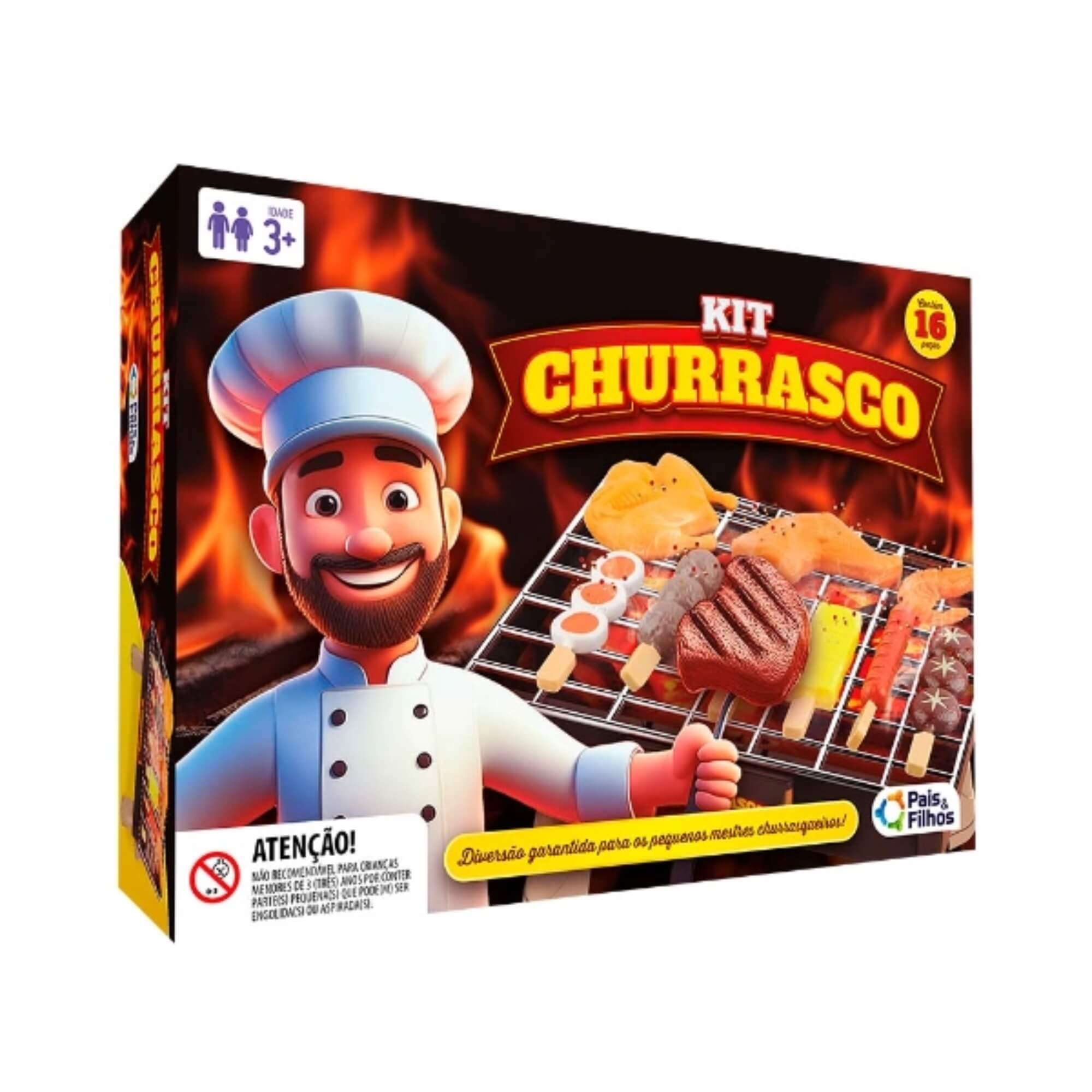 Brinquedo Kit Churrasco com Acessórios +3 Anos Pais e Filhos - 793303