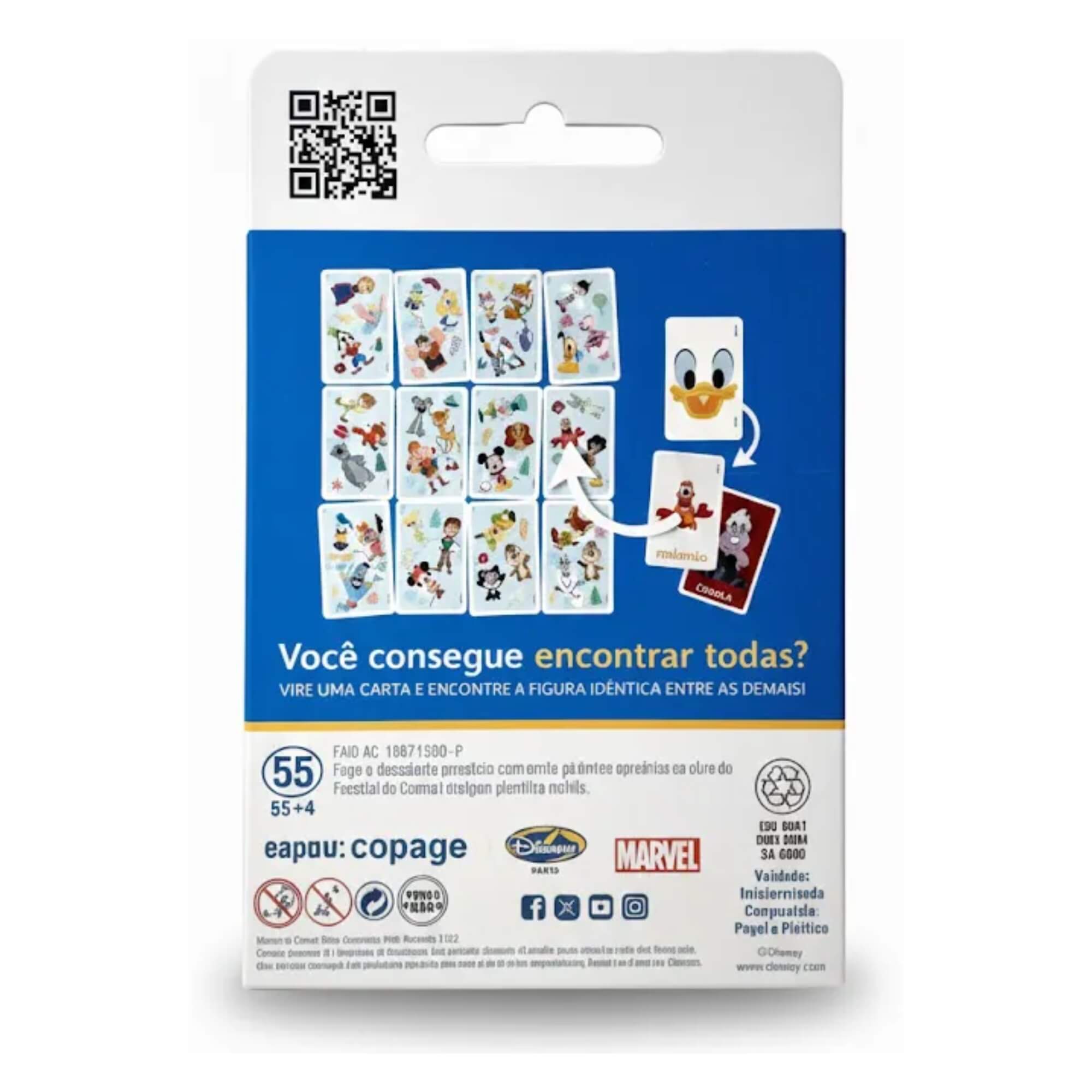 Jogo Infantil de Cartas Eu Vi! Disney Clássicos Copag - 36595