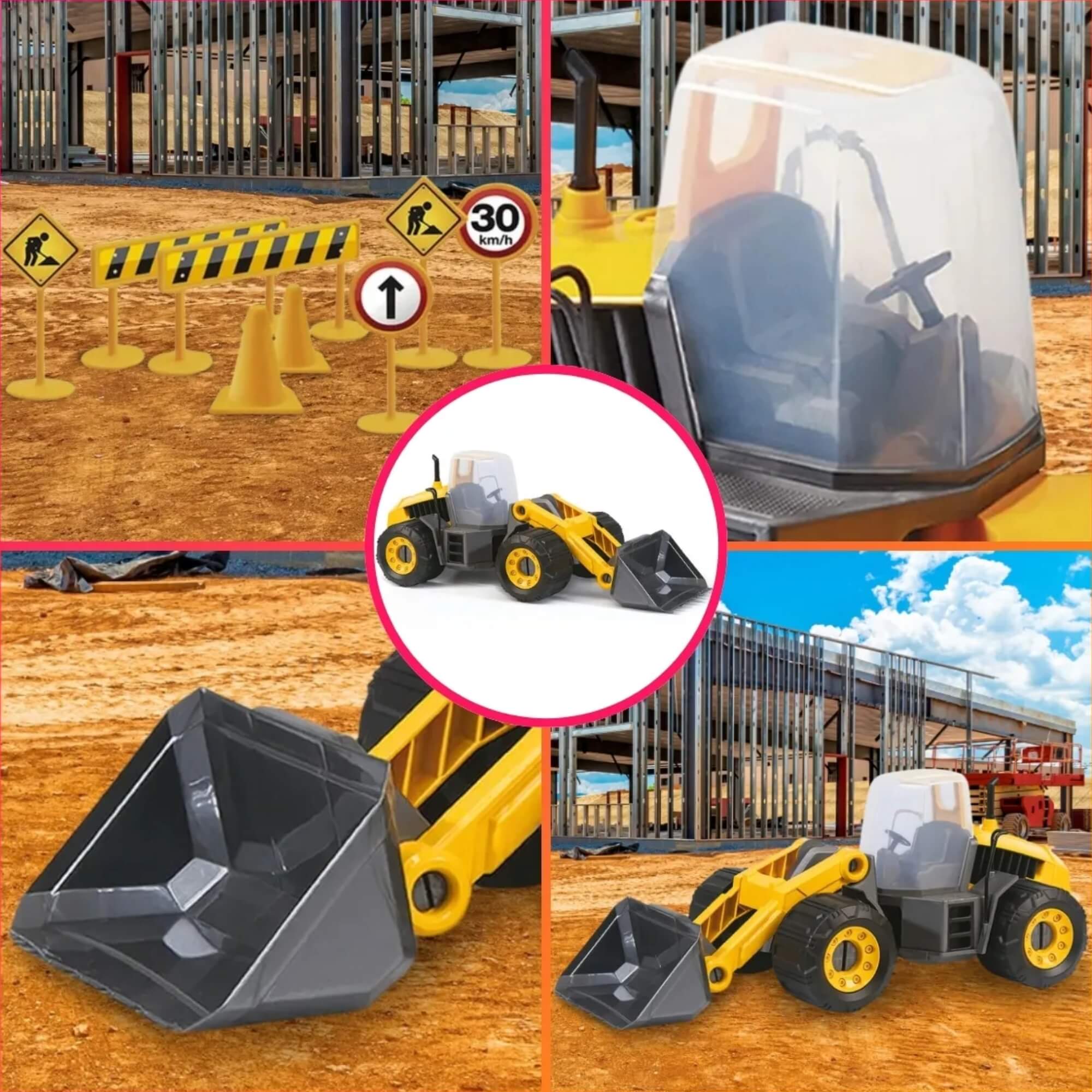 Brinquedo Tratorzinho Construction Machine Master SX 130 Usual Brinquedos - 305