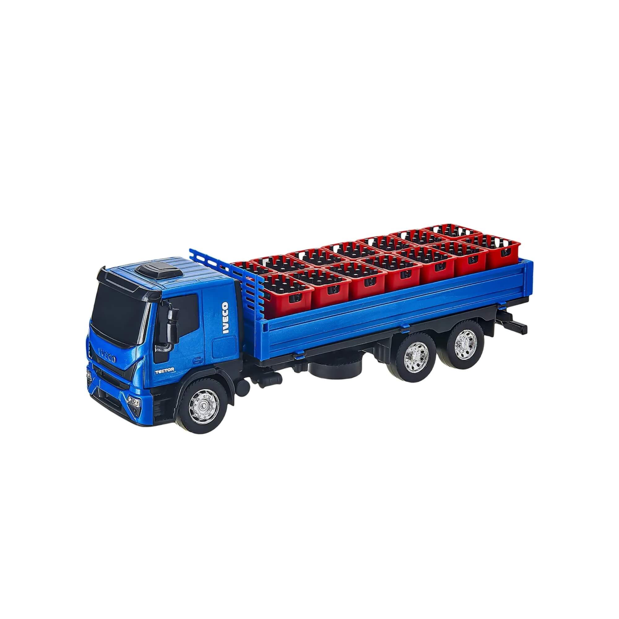 Brinquedo Mini Caminhão Iveco Tector Dropside Engradado Sortido e Unitário Usual Brinquedos - 341