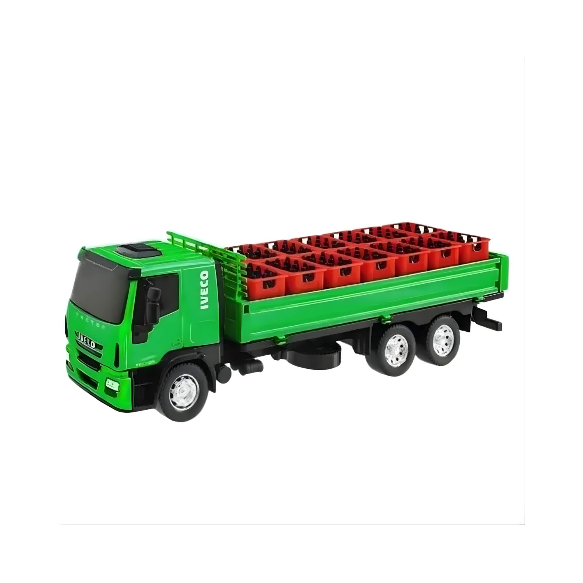 Brinquedo Mini Caminhão Iveco Tector Dropside Engradado Sortido e Unitário Usual Brinquedos - 341