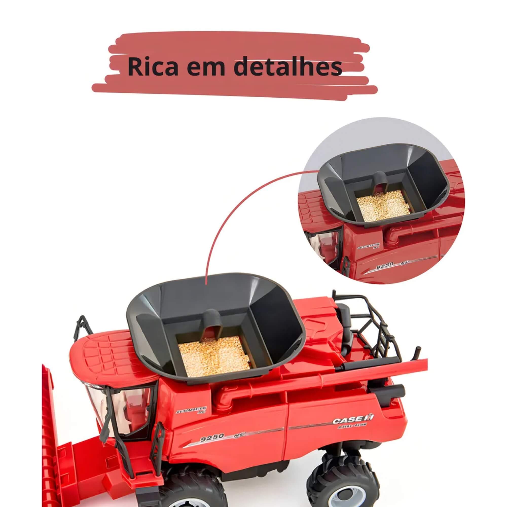 Brinquedo Colheitadeira de Grãos Axial-Flow 9250 Case Usual Brinquedos - 661