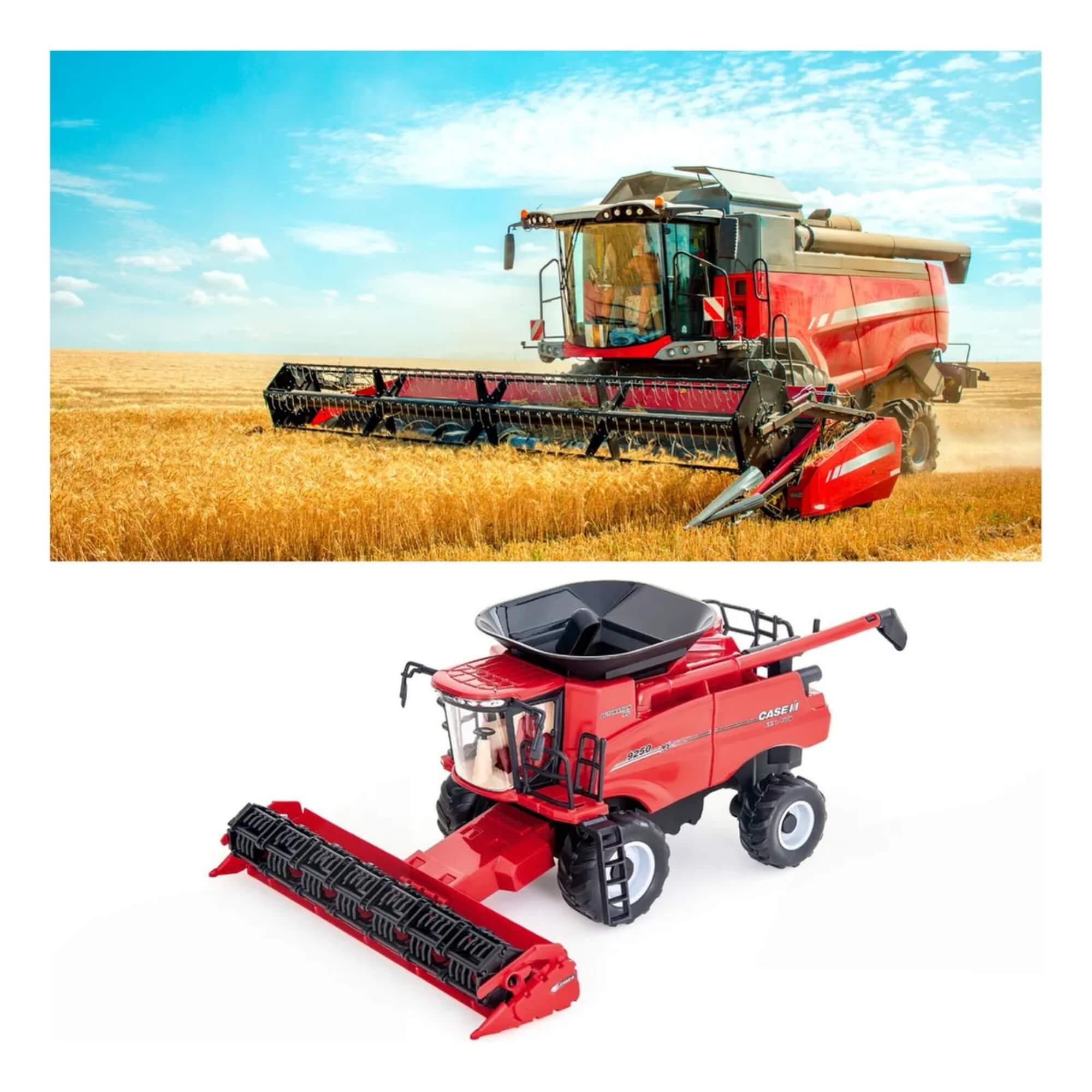 Brinquedo Colheitadeira de Grãos Axial-Flow 9250 Case Usual Brinquedos - 661
