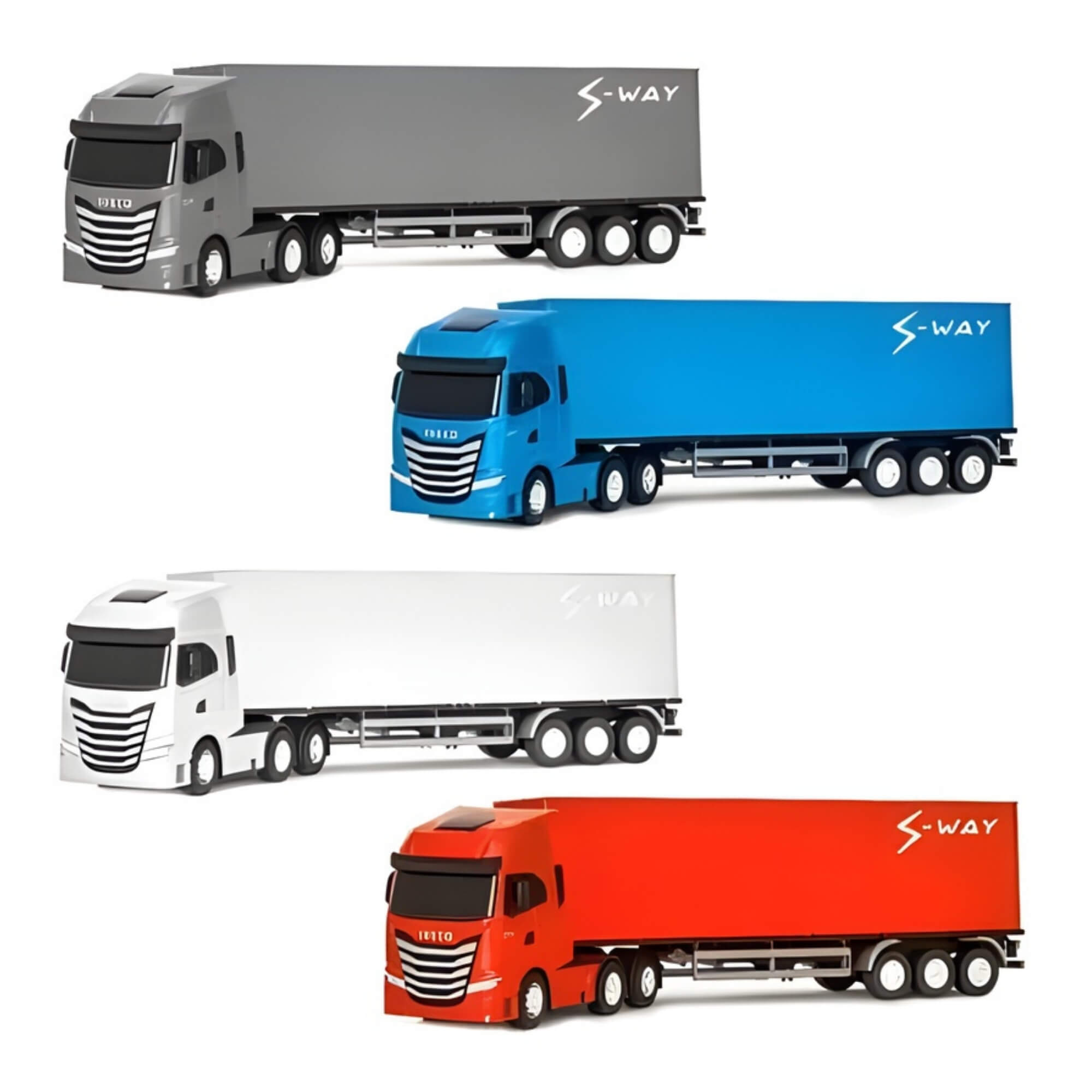 Brinquedo Caminhão Mini Iveco Bau S-Way Controle Remoto Sortido e Unitário Usual Brinquedos - 698