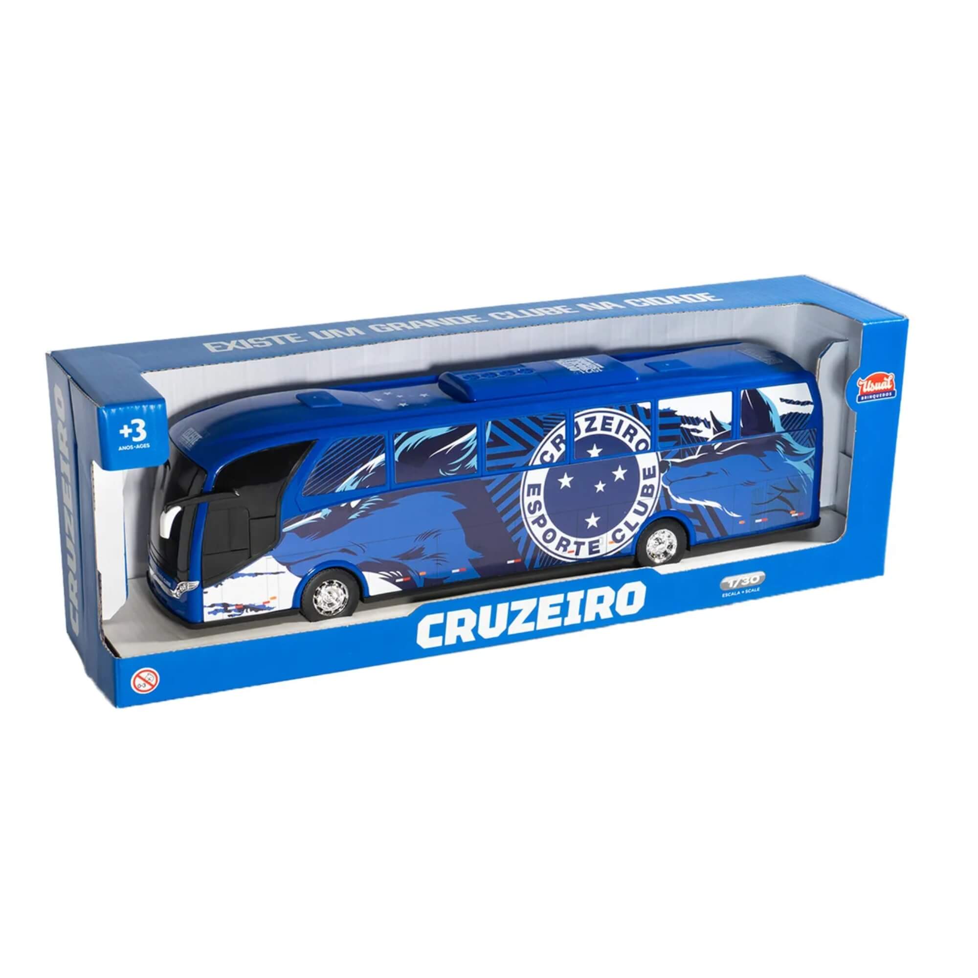 Brinquedo Ônibus Miniatura Cruzeiro Réplica Raposa Usual Brinquedos - 699