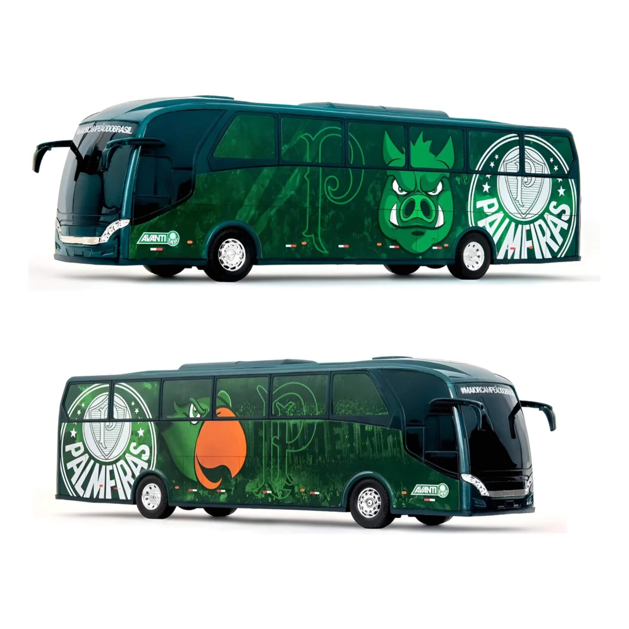 Brinquedo Ônibus Miniatura Palmeiras Réplica Verdão Usual Brinquedos - 701