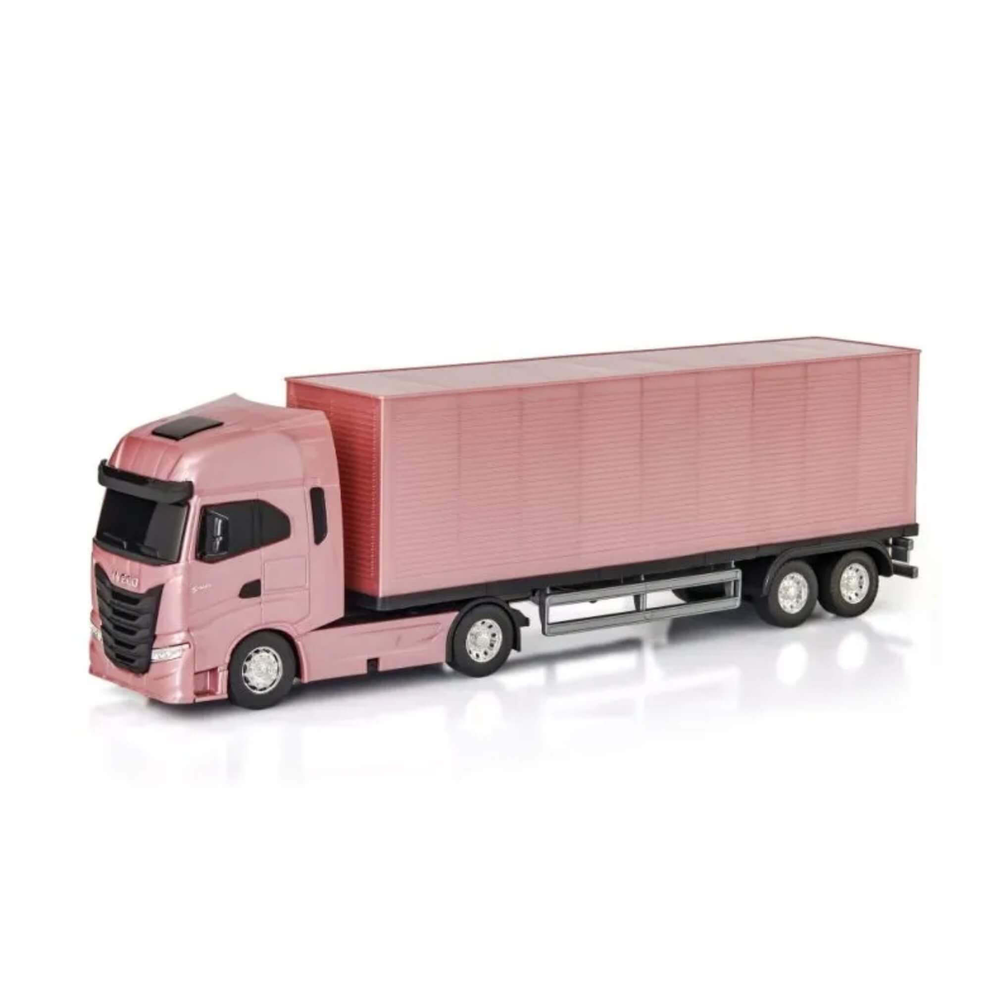 Brinquedo Caminhão Miniatura Iveco S-Way Toco Baú Carreta Sortido Unitário Usual Brinquedos - 758