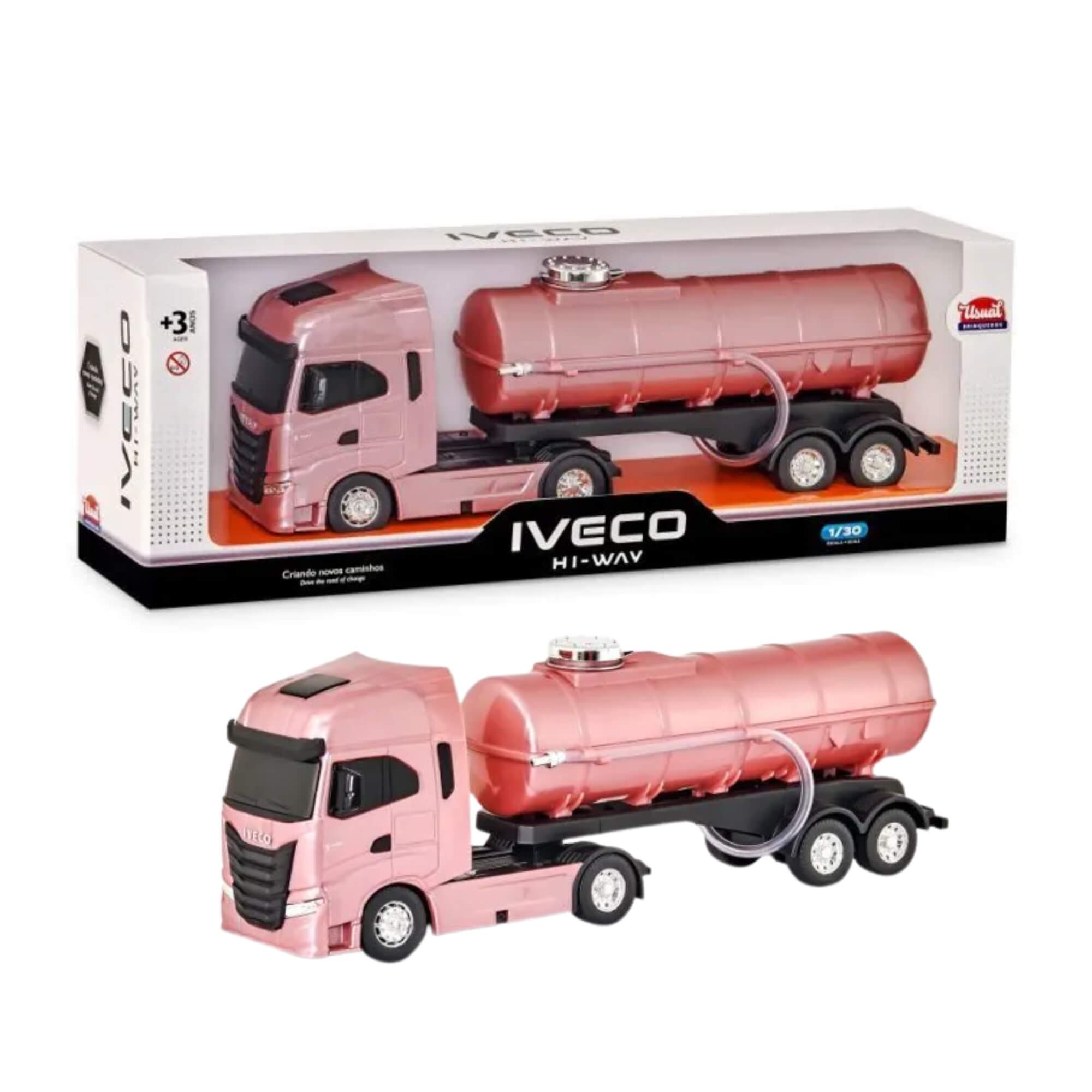Brinquedo Caminhão Miniatura Iveco S-Way Toco Tanque Sortido e Unitário Usual Brinquedos - 759