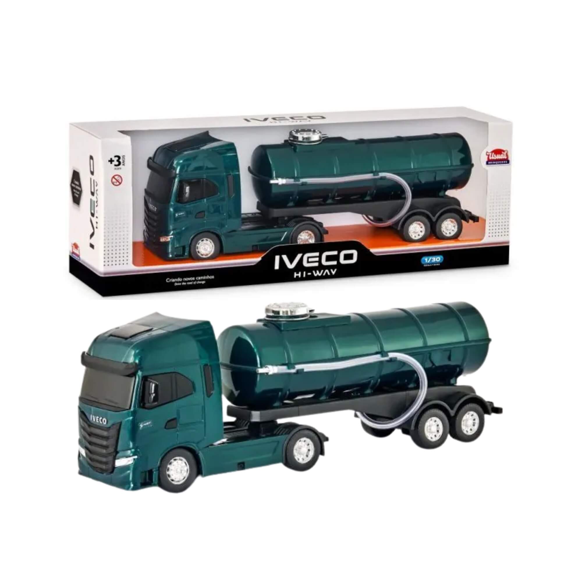 Brinquedo Caminhão Miniatura Iveco S-Way Toco Tanque Sortido e Unitário Usual Brinquedos - 759