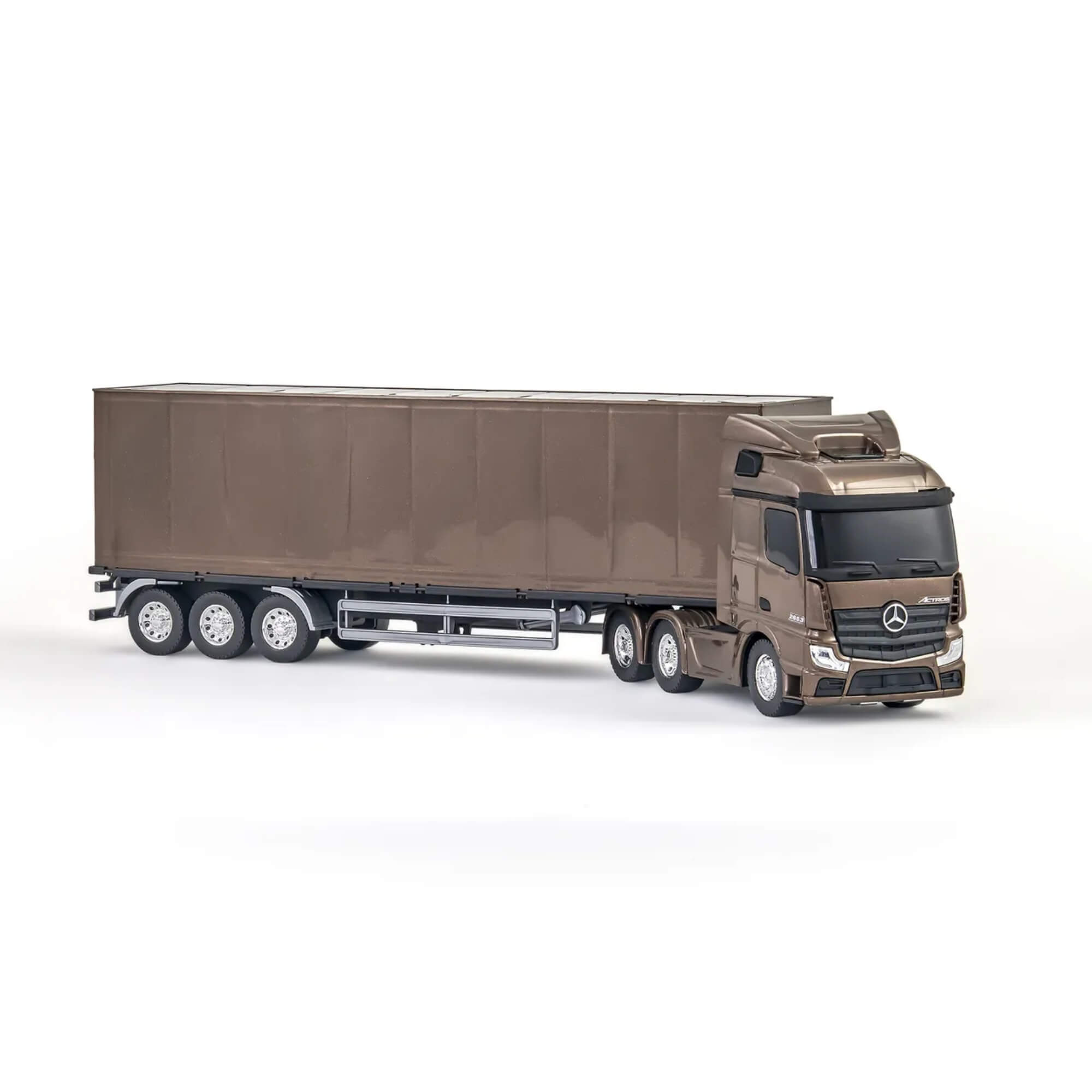 Brinquedo Caminhão Miniatura Mercedes Benz Actros Baú Sortido e Unitário Usual Brinquedos - 832