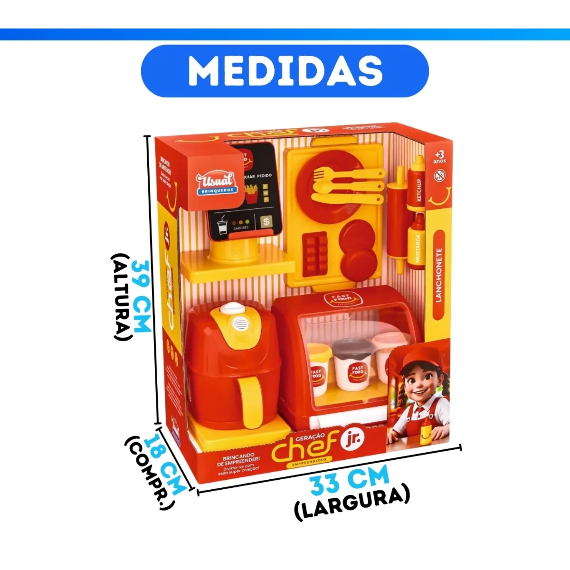 Brinquedo Lanchonete Kit Master Geração Chef Jr. (Cores Sortidas) Usual Brinquedos - 842