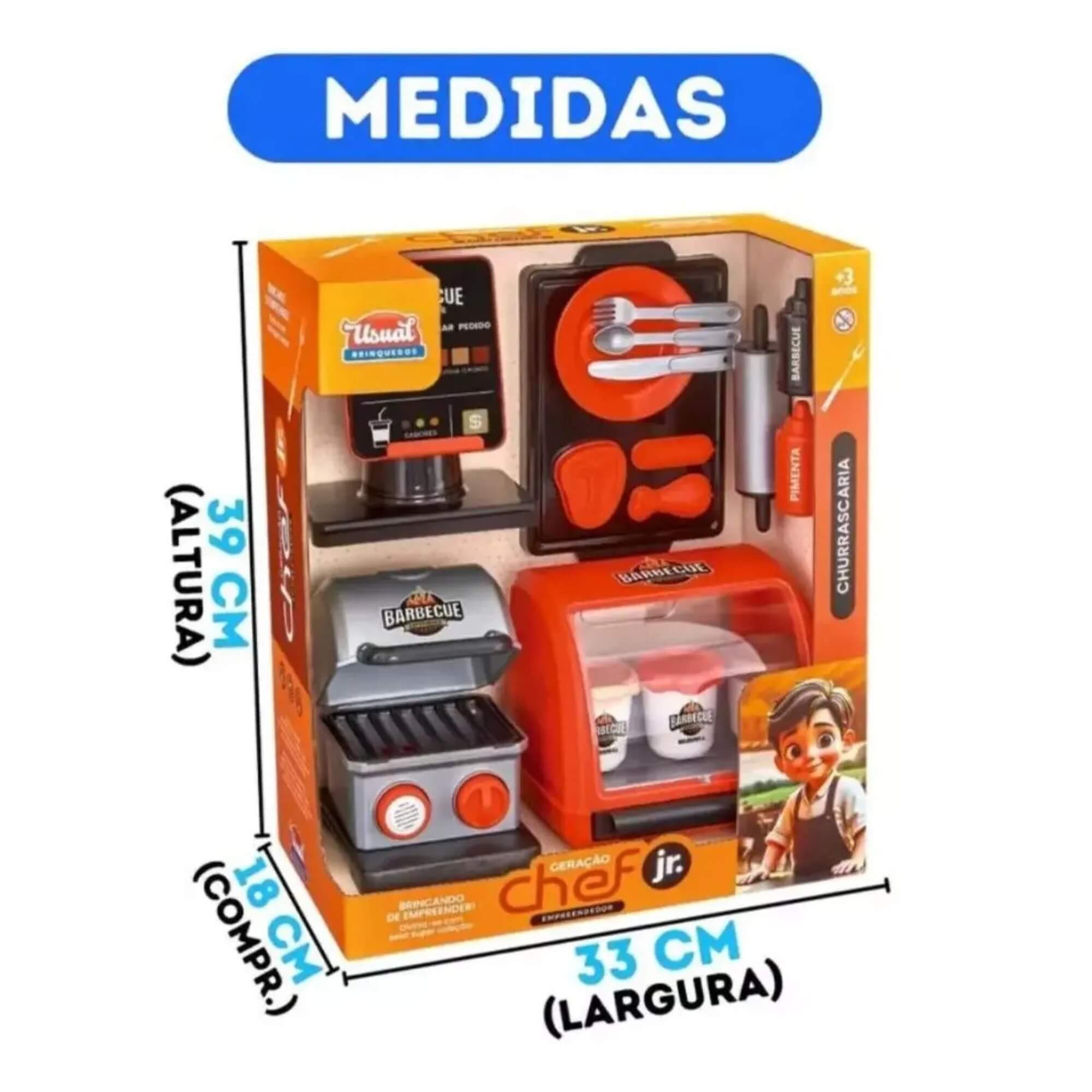 Brinquedo Churrascaria Kit Master Geração Chef Jr. (Cores Sortidas) Usual Brinquedos - 845