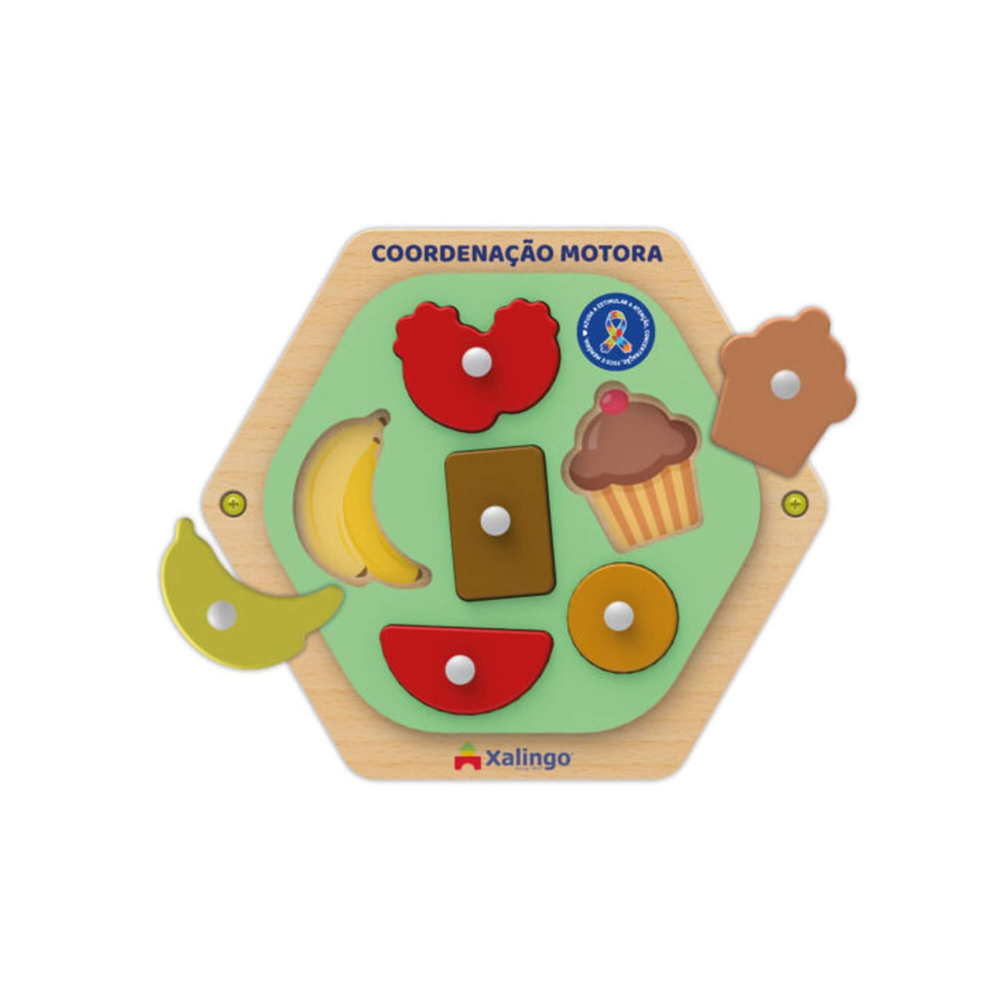 Painel Sensorial Coordenação Motora 6 Peças +3 Anos Xalingo - 12276