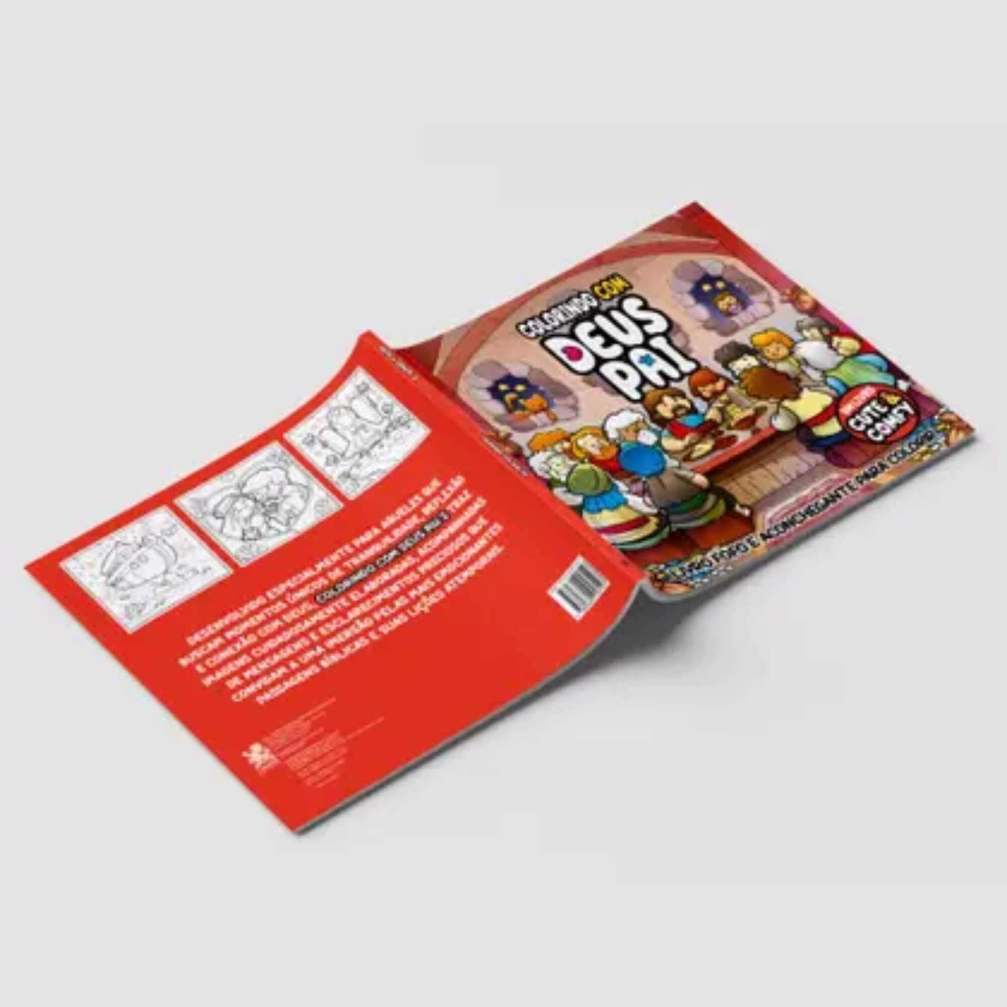Livro de Colorir Cute & Comfy Colorindo com Deus Pai Editora On Line - 9786560953147