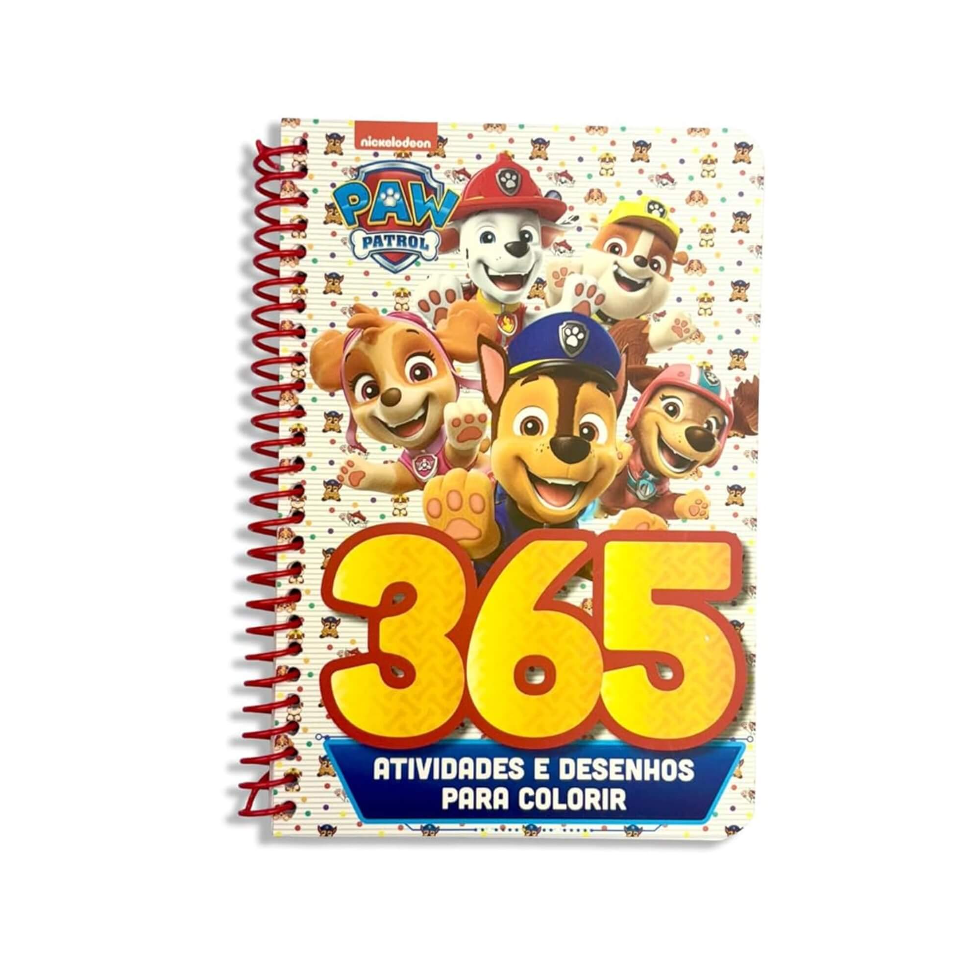 Livro 365 Atividades e Desenhos para Colorir Patrulha Canina Editora On Line - 9786561264068
