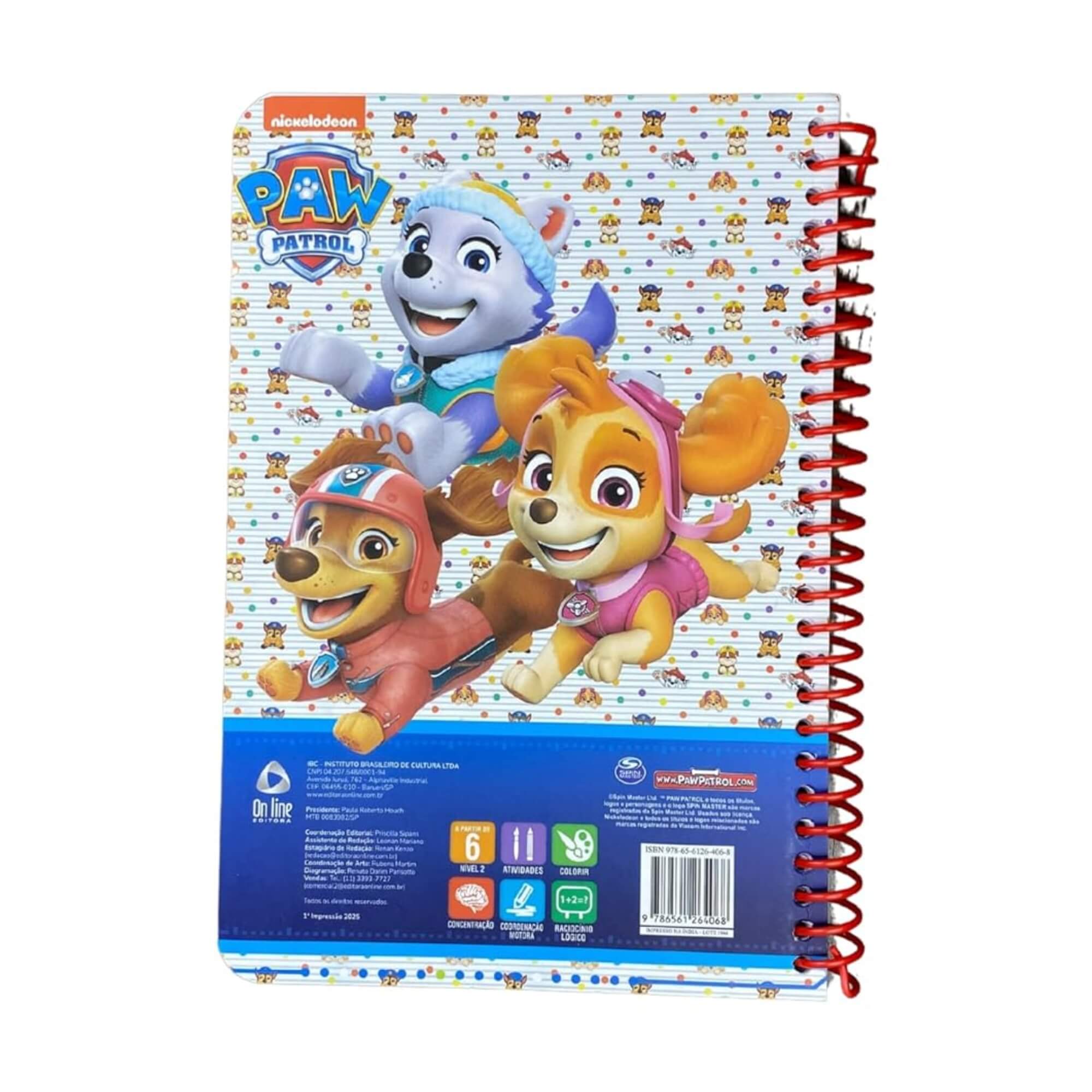 Livro 365 Atividades e Desenhos para Colorir Patrulha Canina Editora On Line - 9786561264068