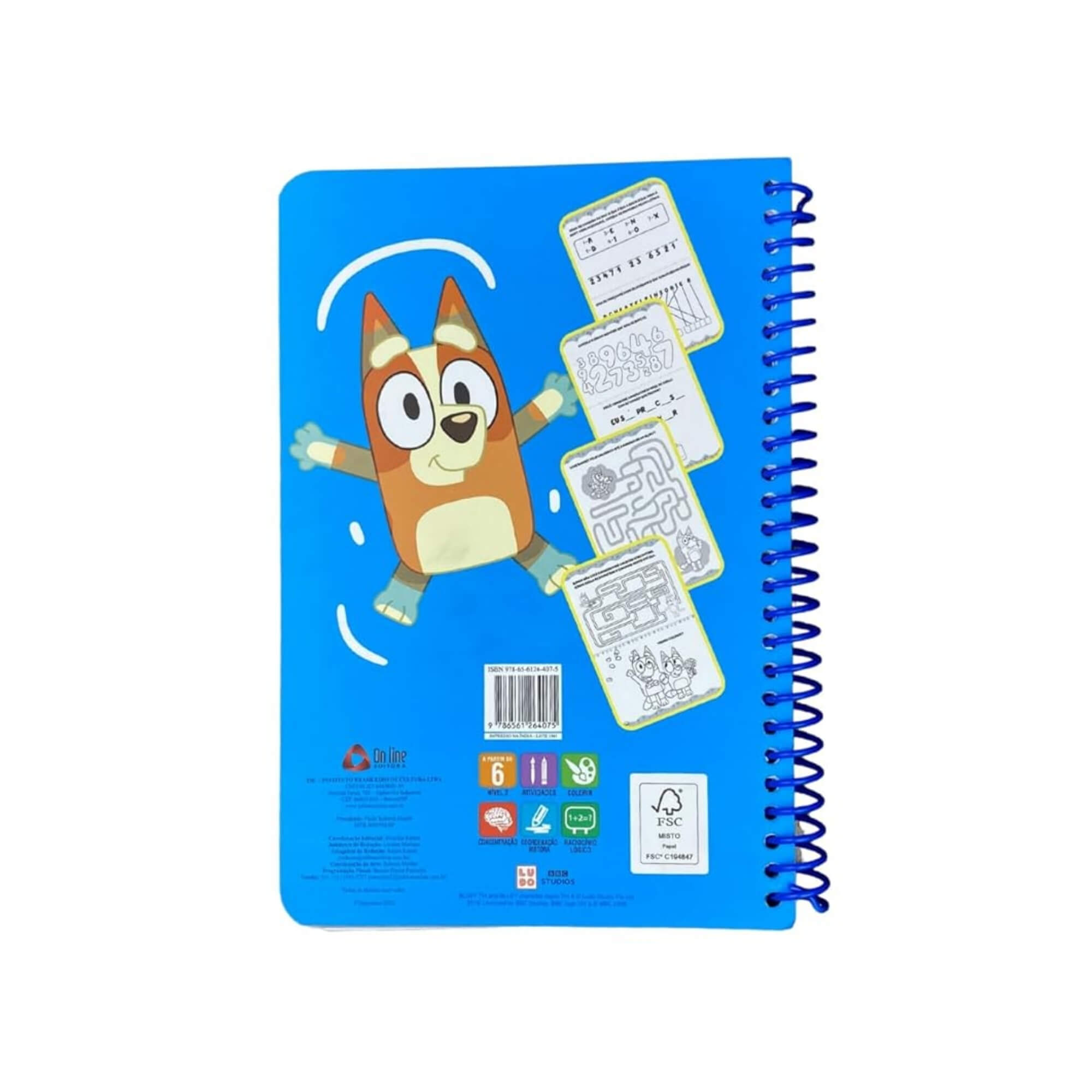 Livro Bluey 365 Atividades e Desenhos para Colorir 01 Editora On Line - 9786561264075