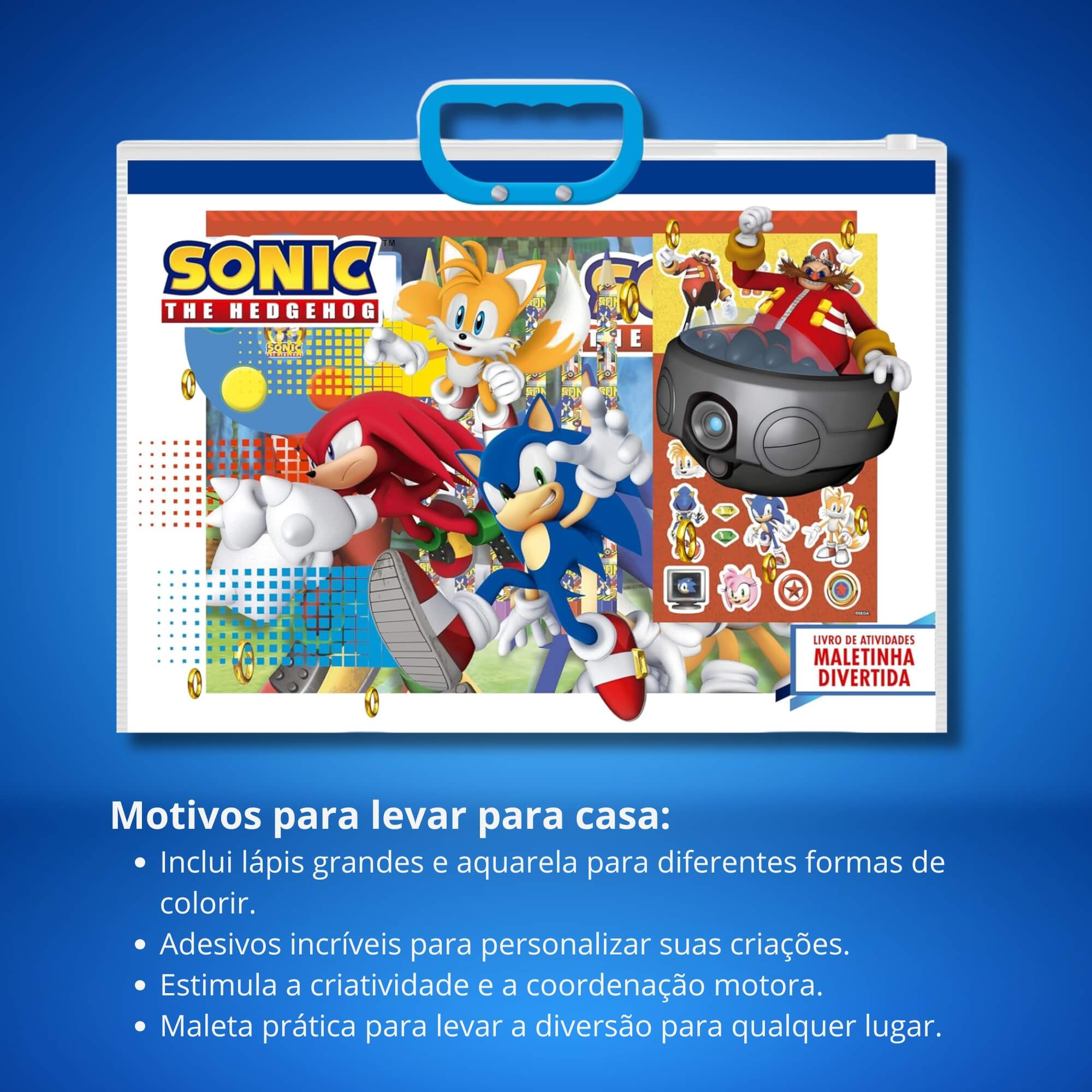 Maletinha Divertida Sonic com Acessórios Editora On Line - 9786561263573
