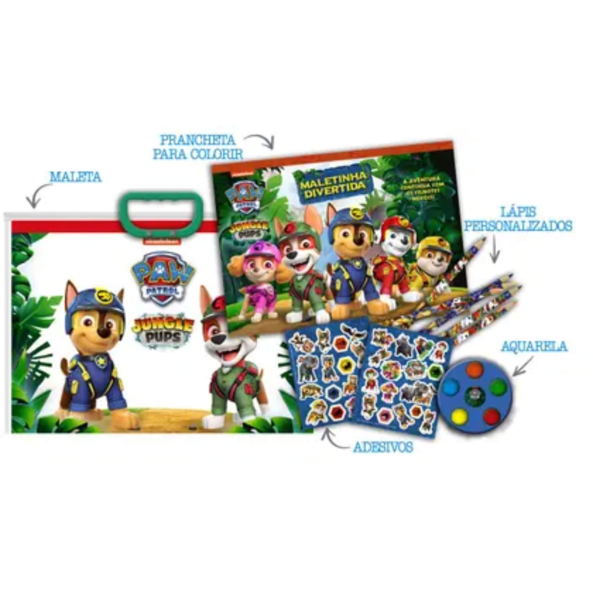 Livro para Colorir Patrulha Canina Maletinha Divertida Editora On Line - 9786561260046