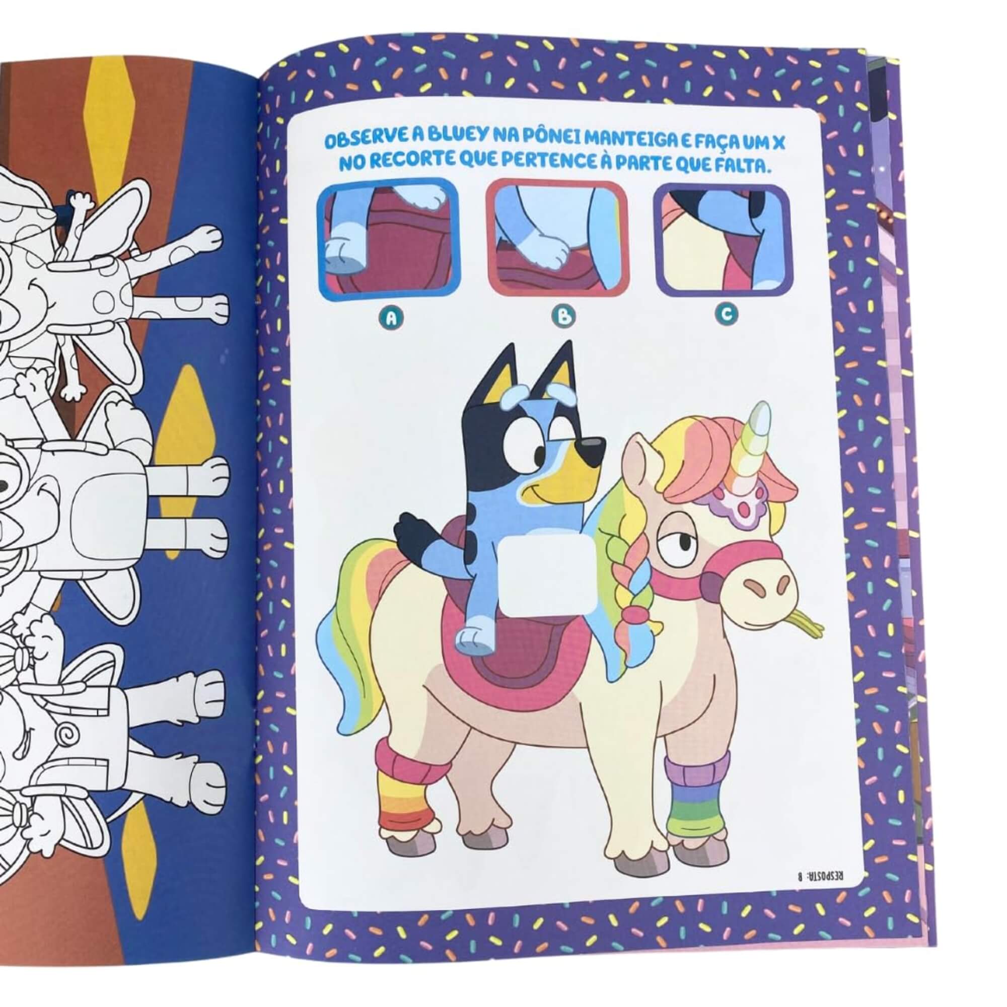 Livro de Atividades com 12 Lápis de Cor Bluey Hora da Alegria Editora On Line - 9786555479584
