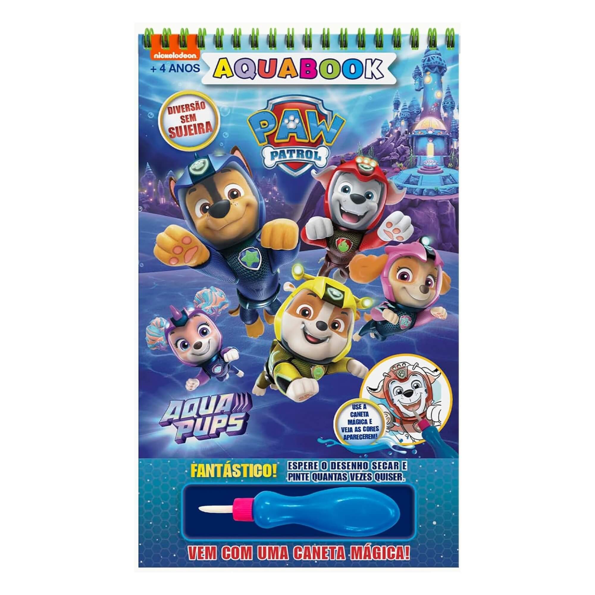 Livro para Colorir Patrulha Canina Aquabook Editora On Line - 9786555479614
