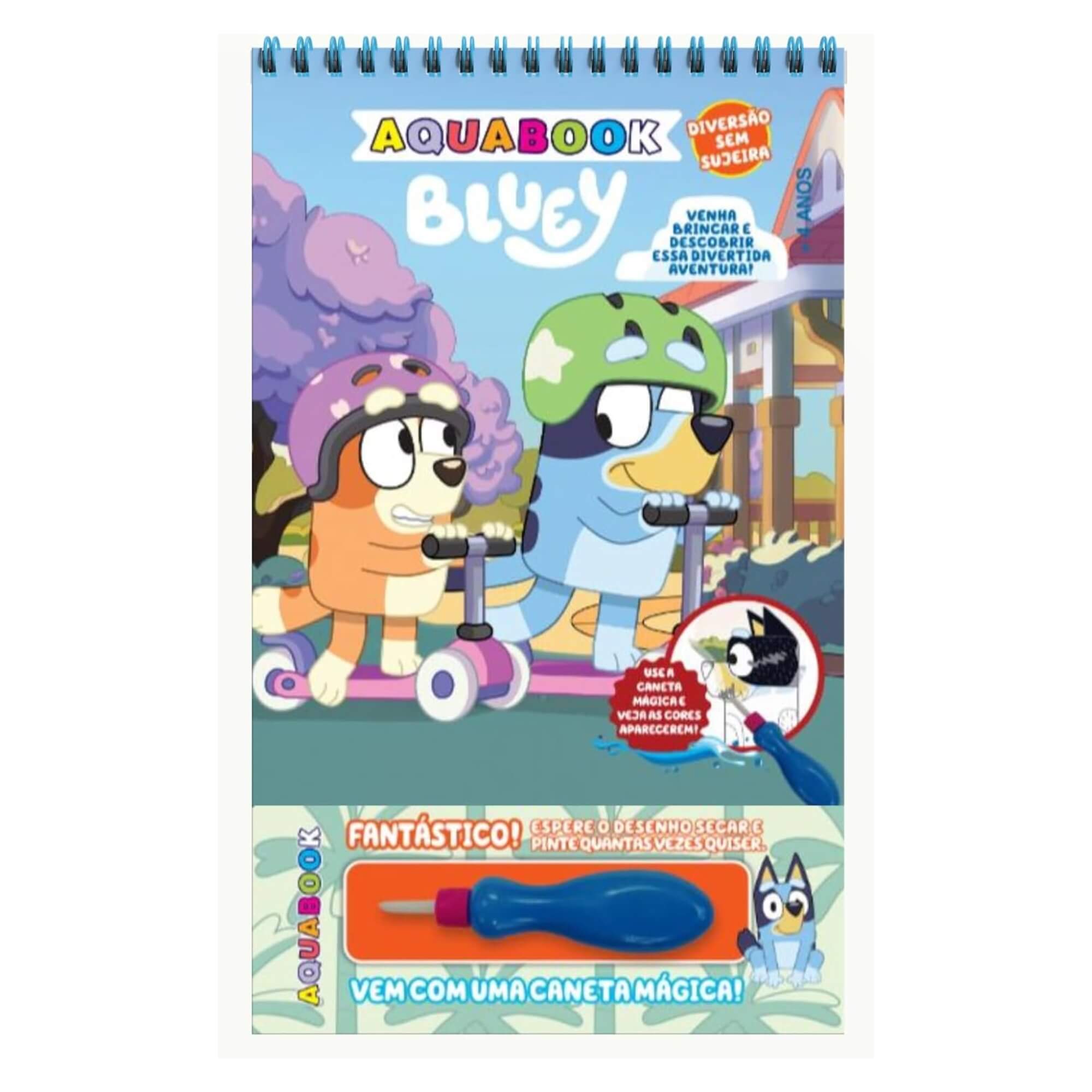 Livro para Colorir Bluey Aquabook Editora On Line - 9786555479393
