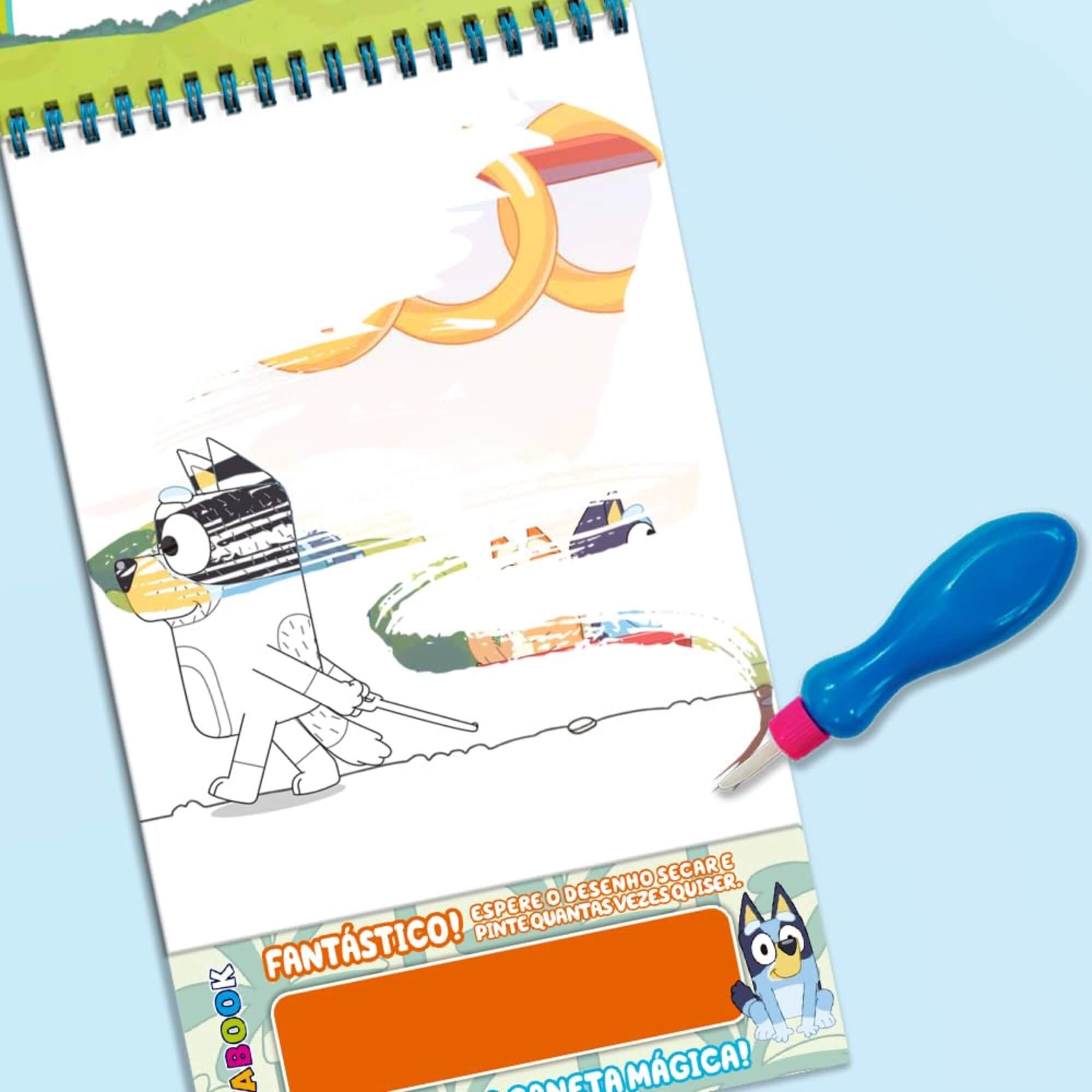 Livro para Colorir Bluey Aquabook Editora On Line - 9786555479393