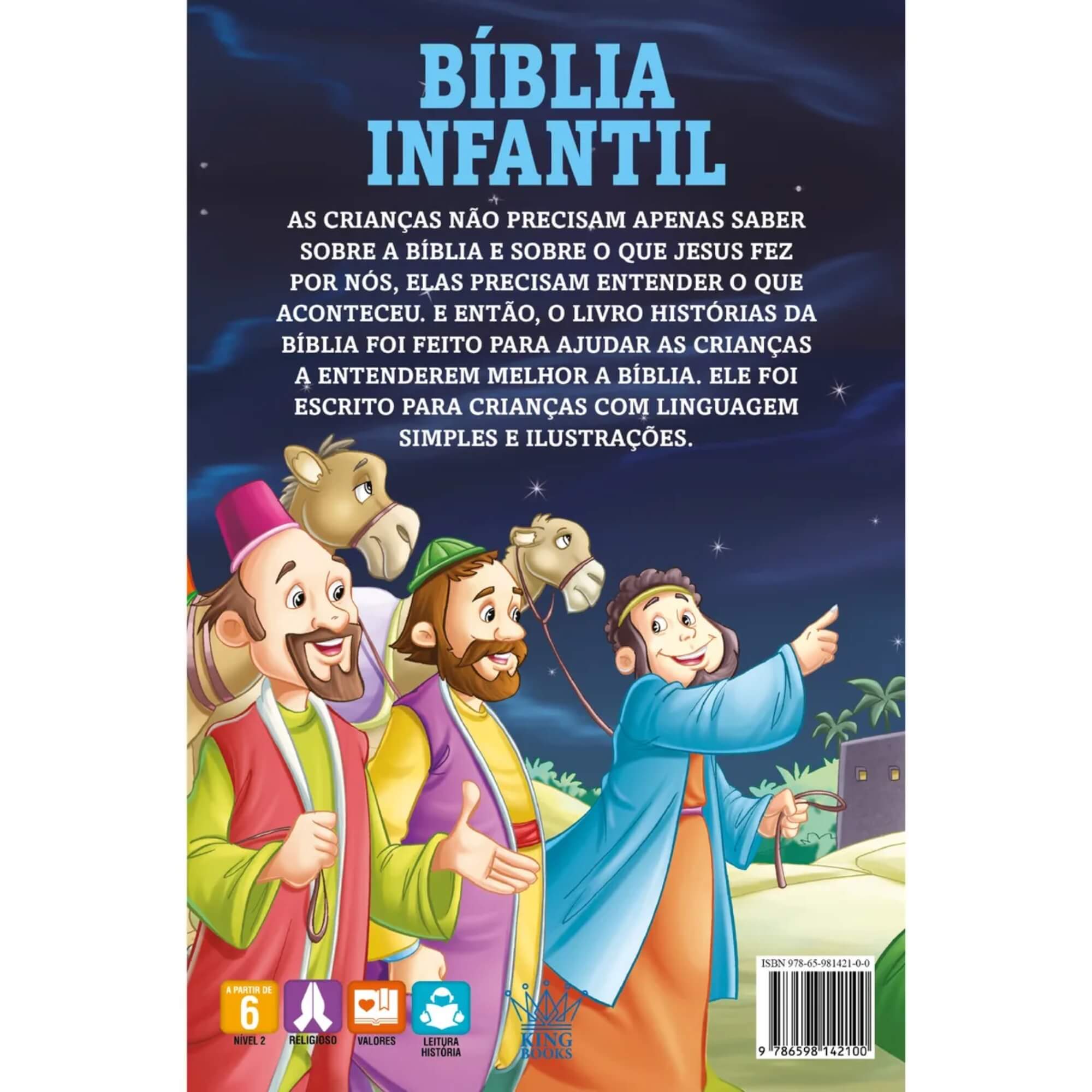 Livro Bíblia Infantil Letras Grandes com Capa Almofadada Editora On Line - 9786598142100