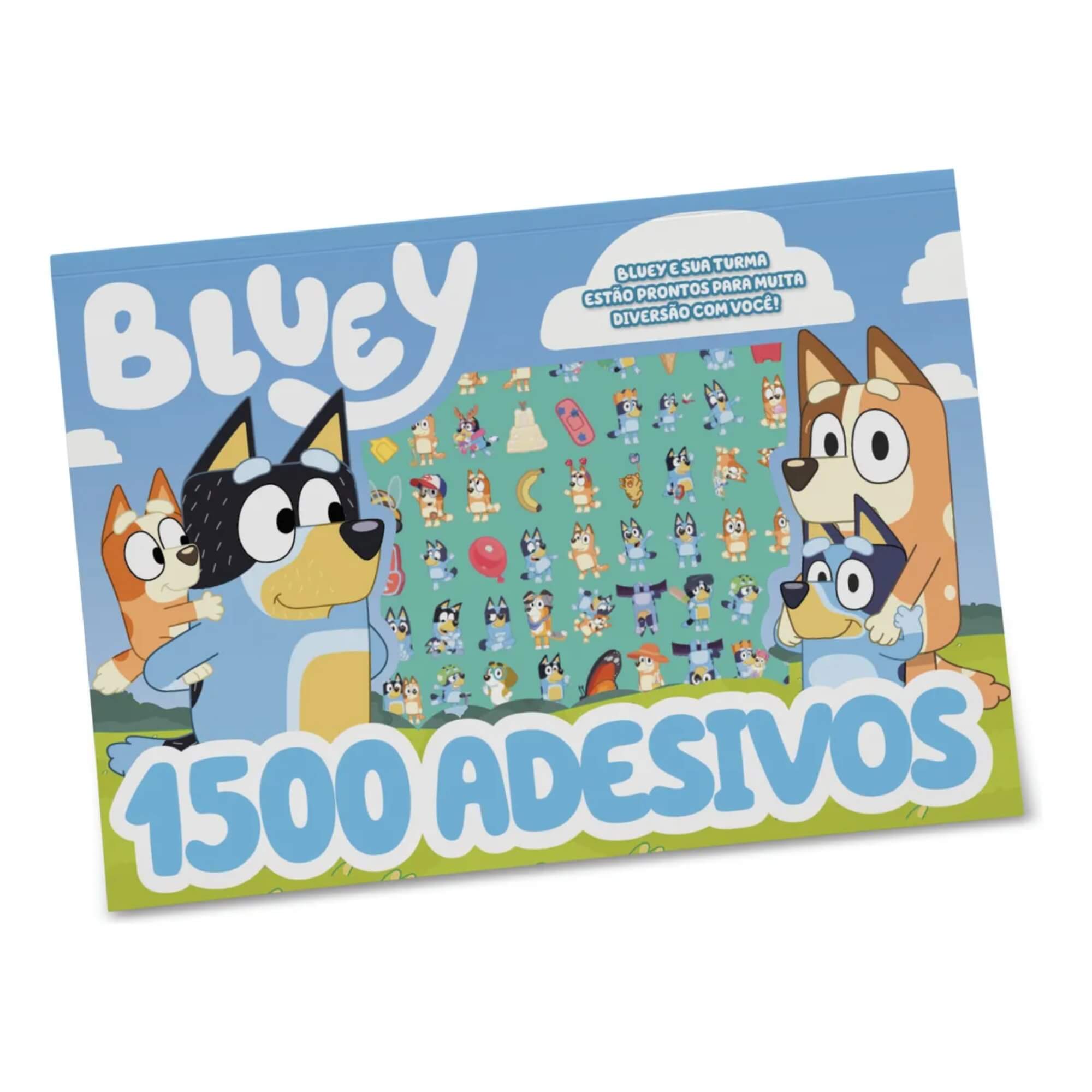 Livro Prancheta Infantil para Colorir Bluey com 1500 Adesivos Editora On Line - 9786555476200