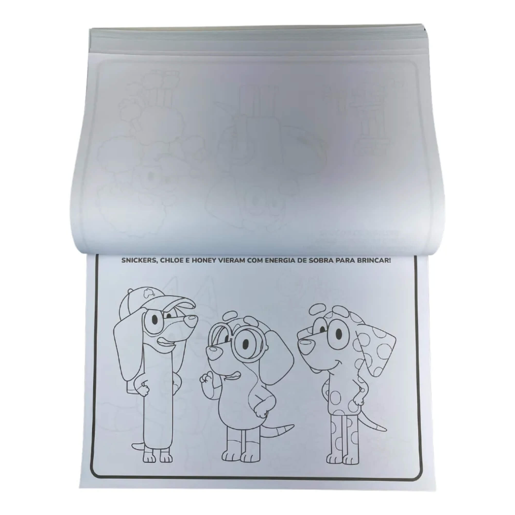 Livro Prancheta Infantil para Colorir Bluey com 1500 Adesivos Editora On Line - 9786555476200