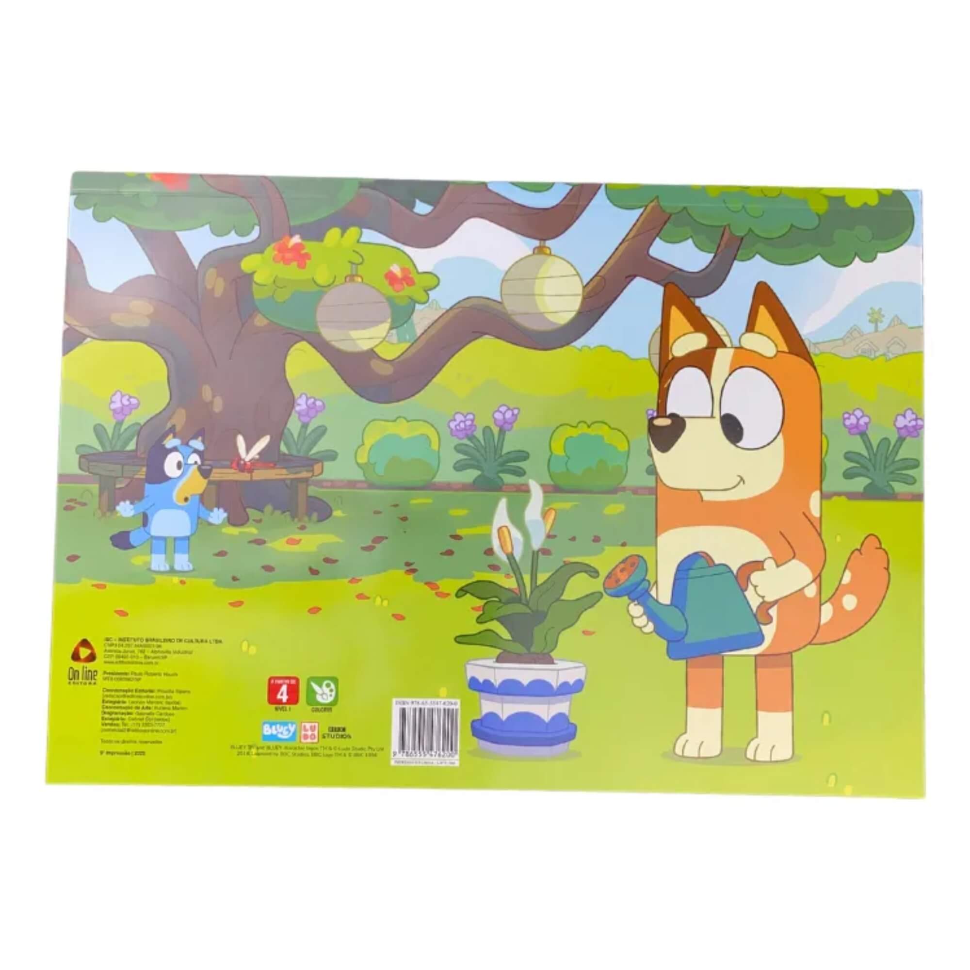 Livro Prancheta Infantil para Colorir Bluey com 1500 Adesivos Editora On Line - 9786555476200